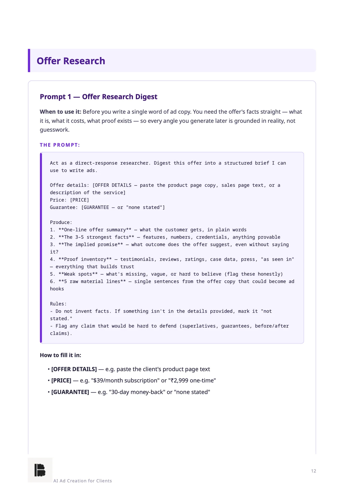 A full prompt — Module 1, Prompt 1