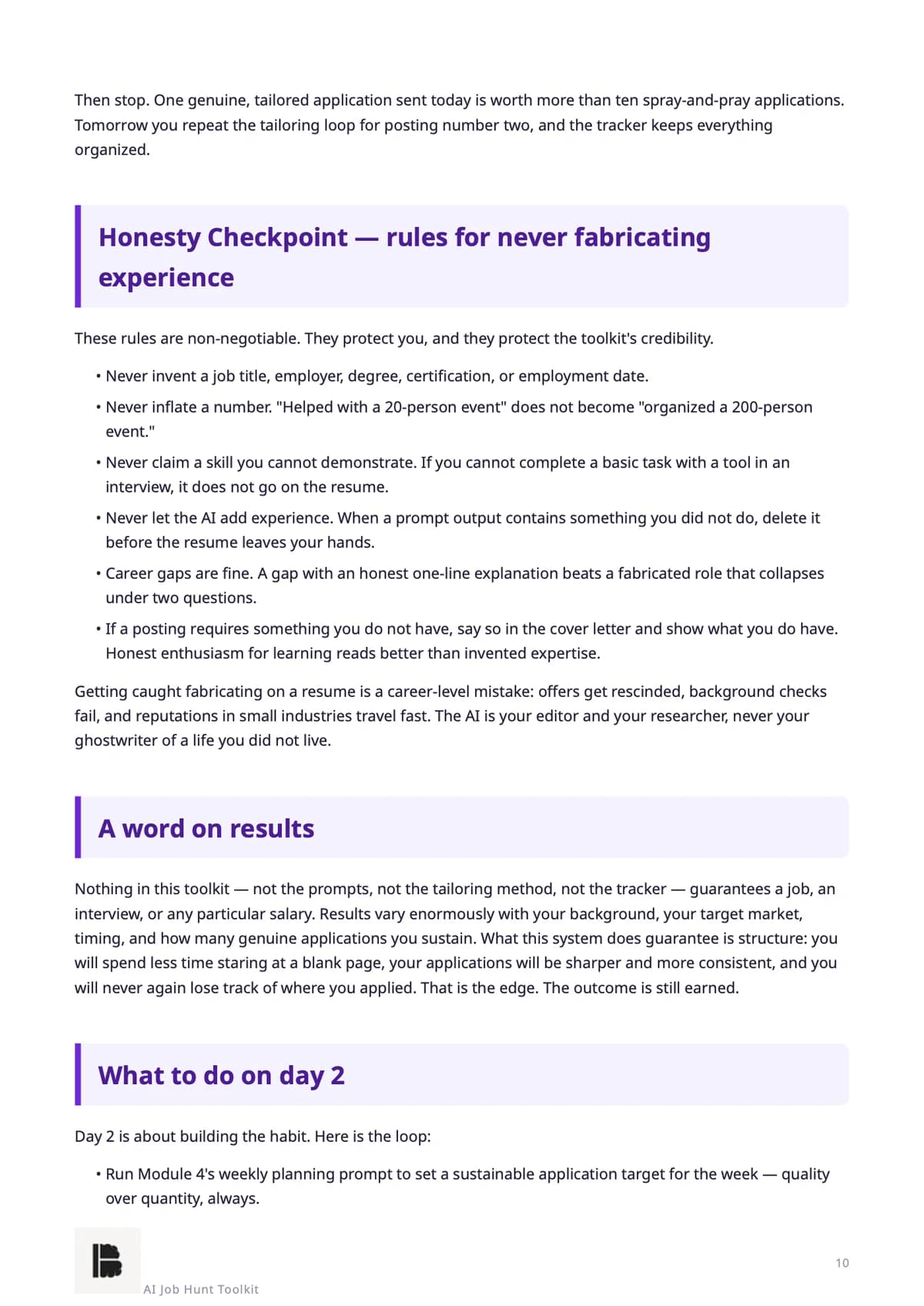 The honesty checkpoint — rules for never fabricating