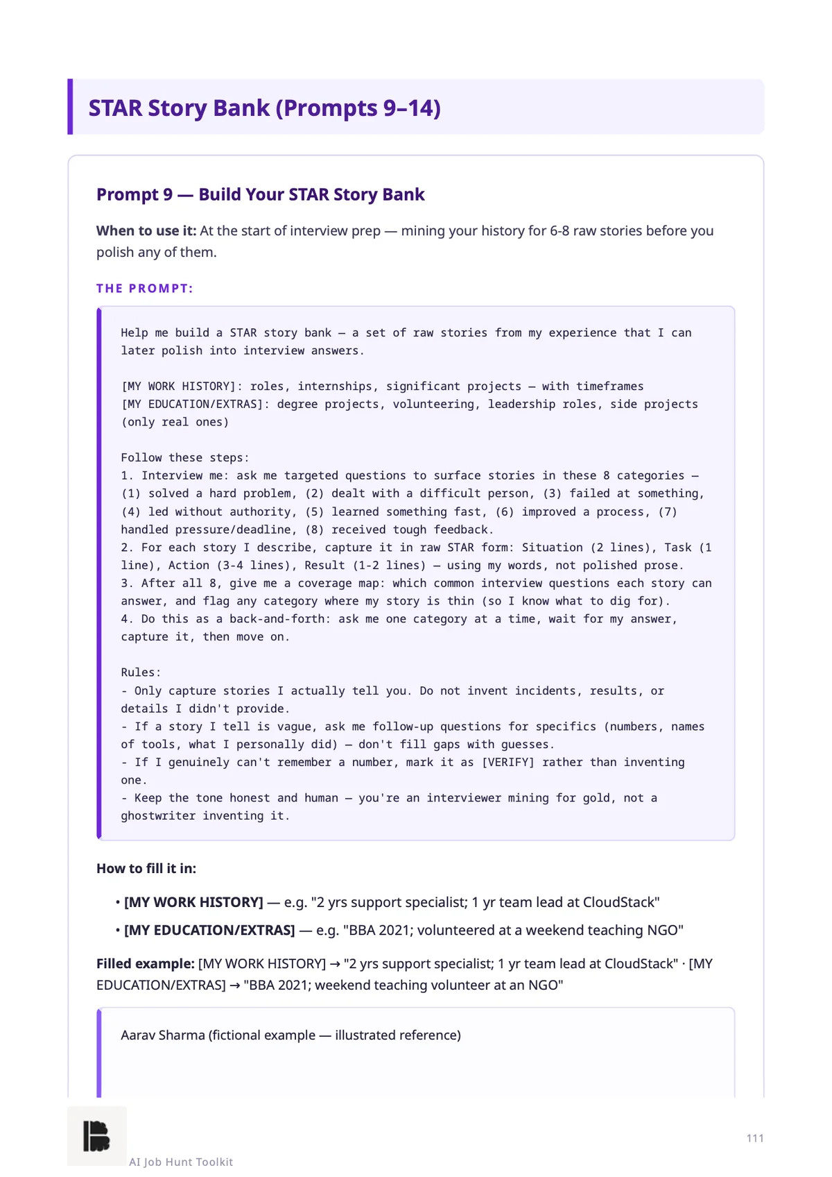 Building your STAR story bank — Module 3