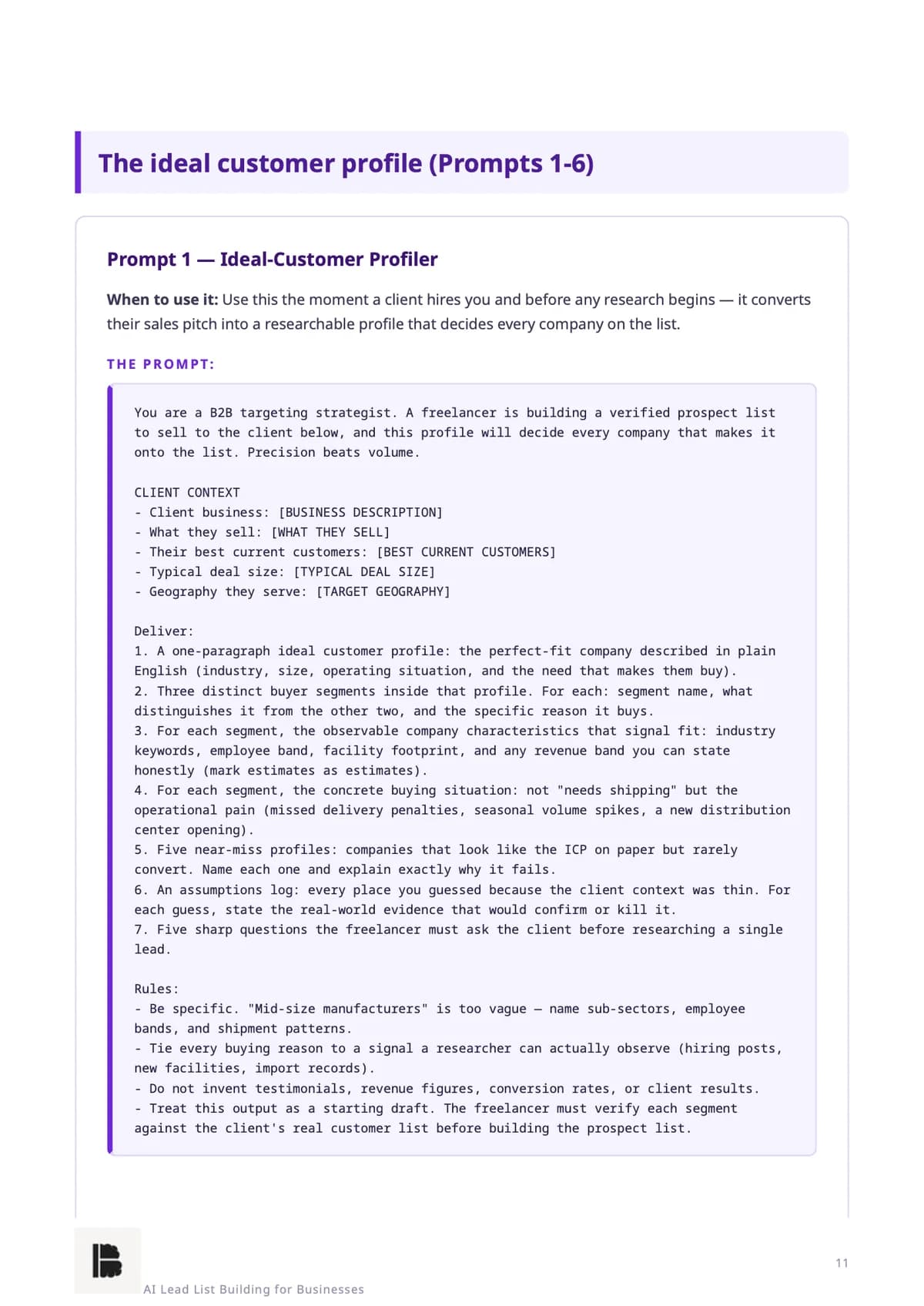 A full prompt — Module 1, Prompt 1