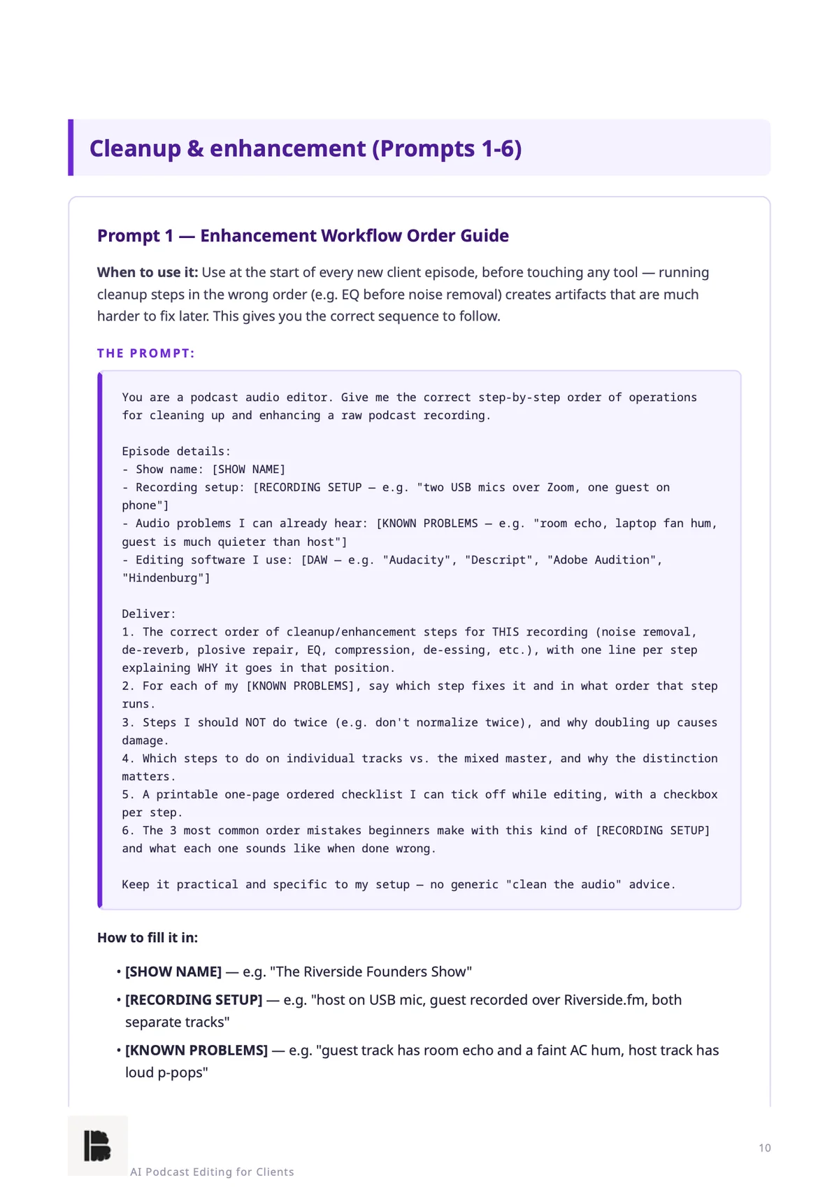 A full prompt — Module 1, Prompt 1