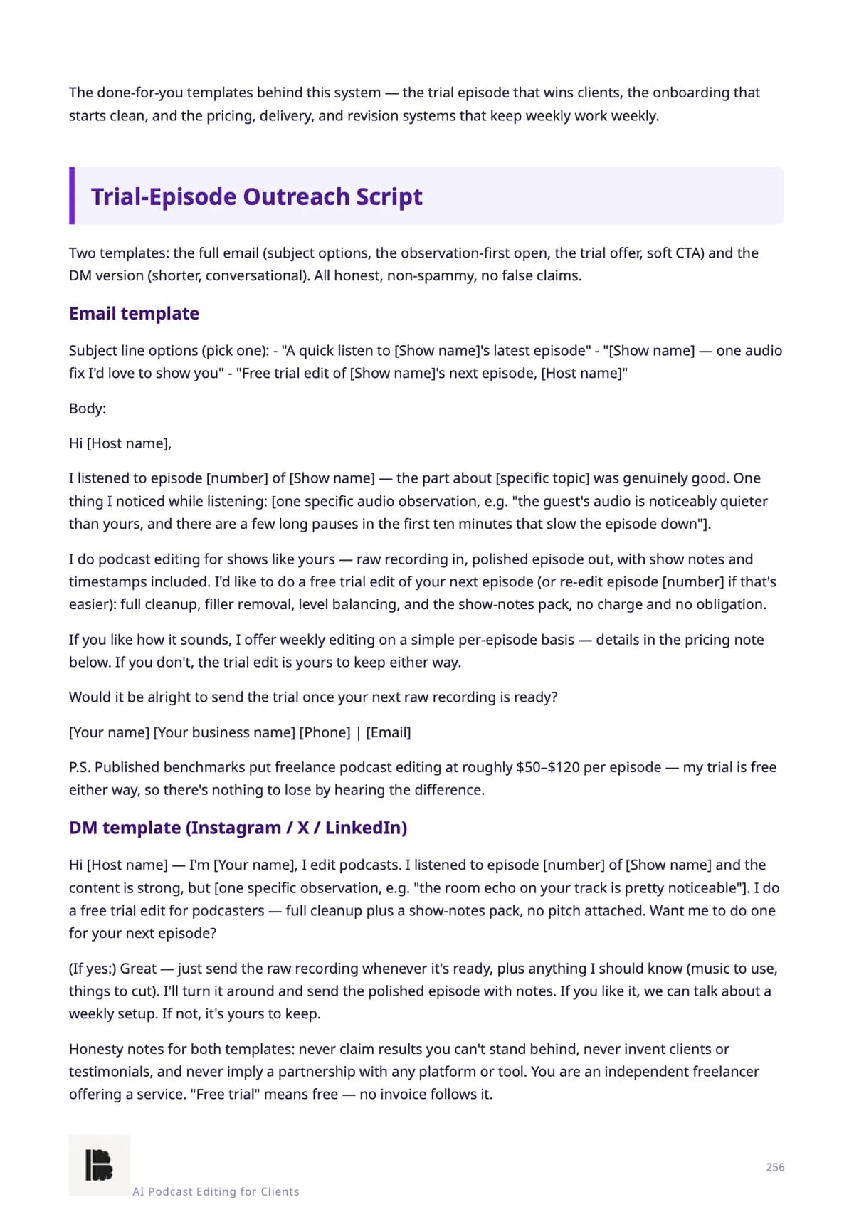 The trial-episode outreach script
