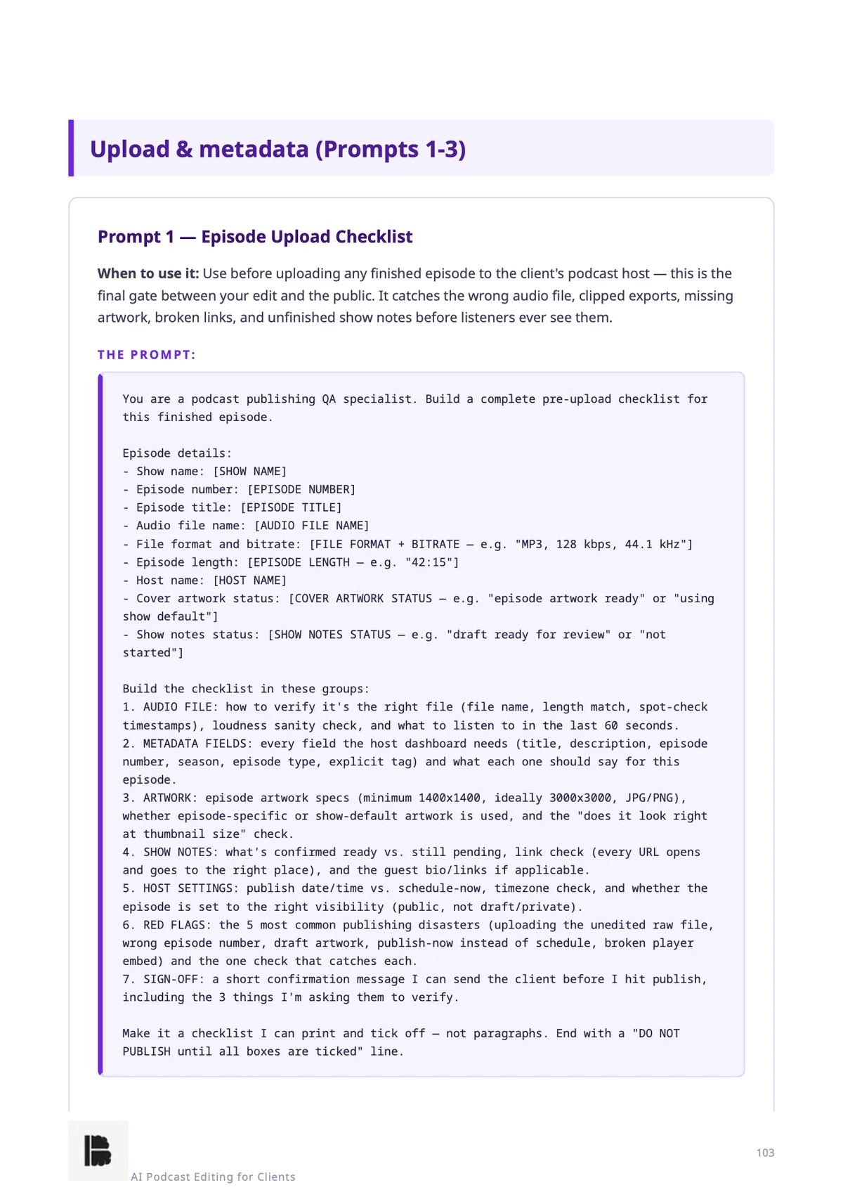 Upload & metadata — Module 3