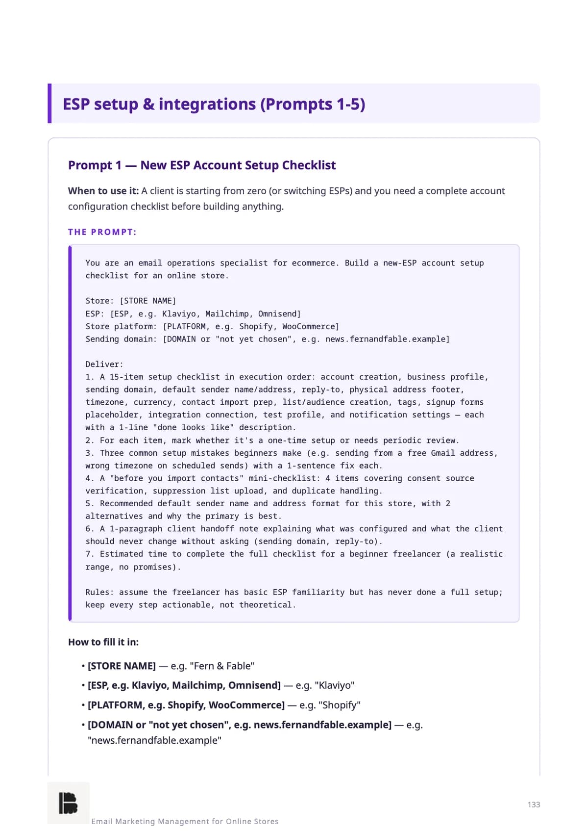 ESP setup & integrations — Module 4