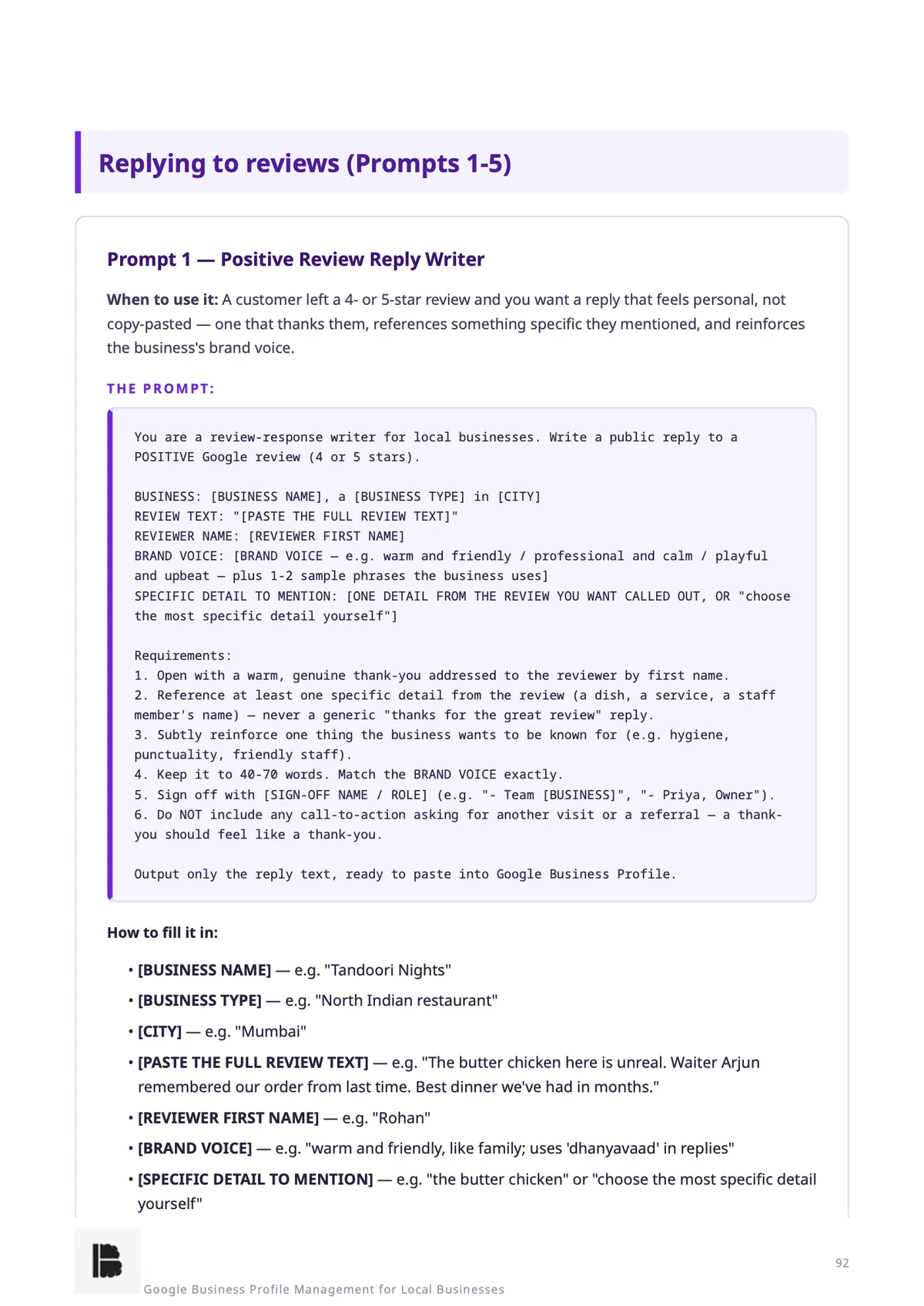 Replying to reviews — Module 3