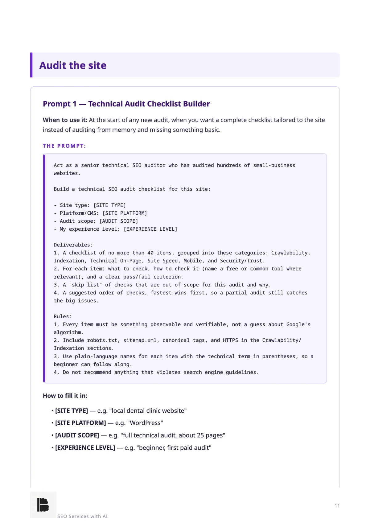 A full prompt — Module 1, Prompt 1