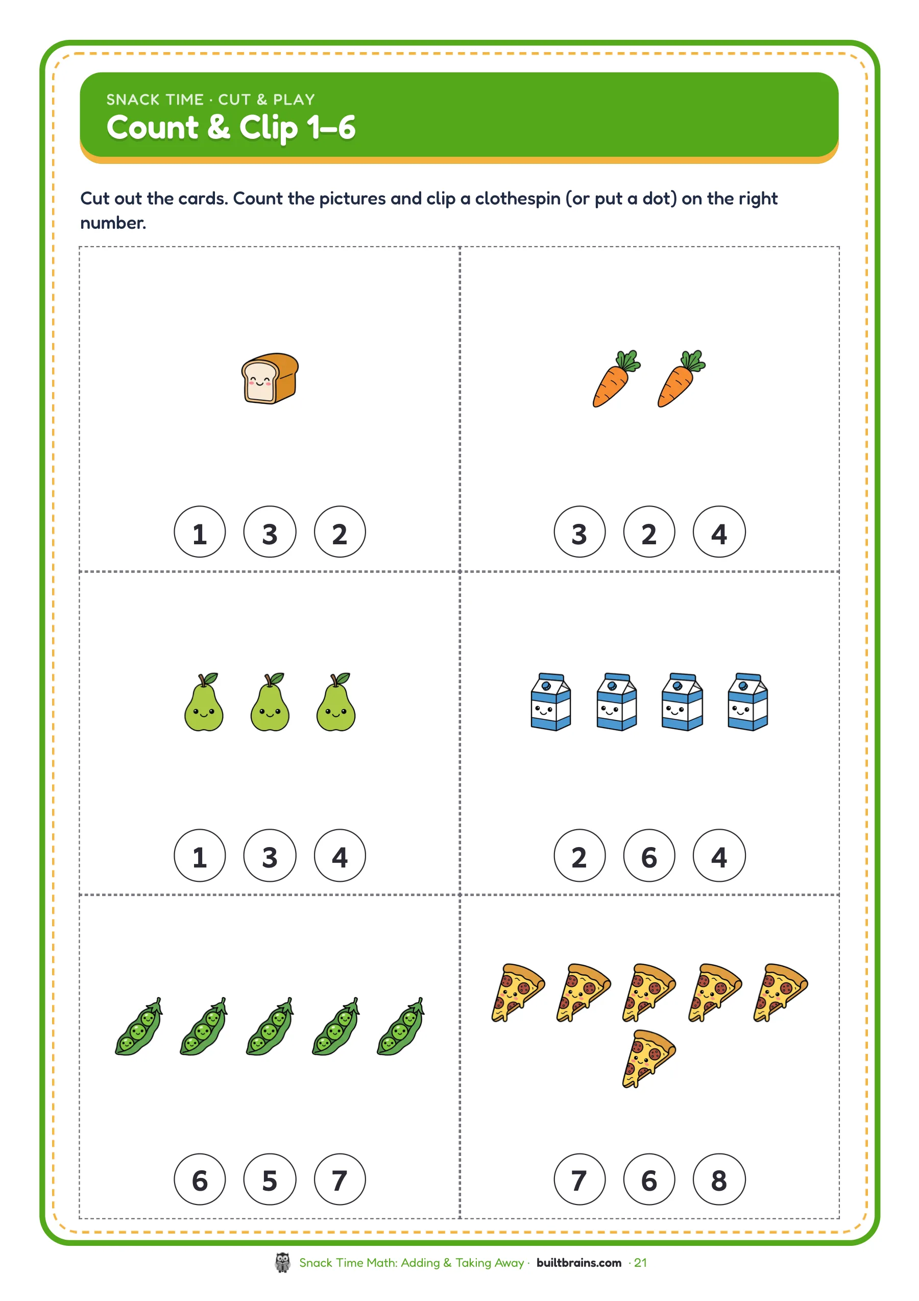 Snack Time Math: Adding & Taking Away — page preview 8