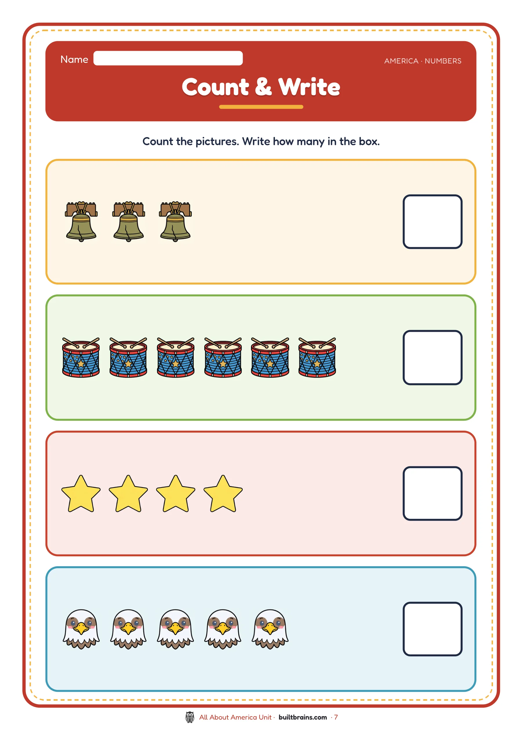 All About America Unit — page preview 2