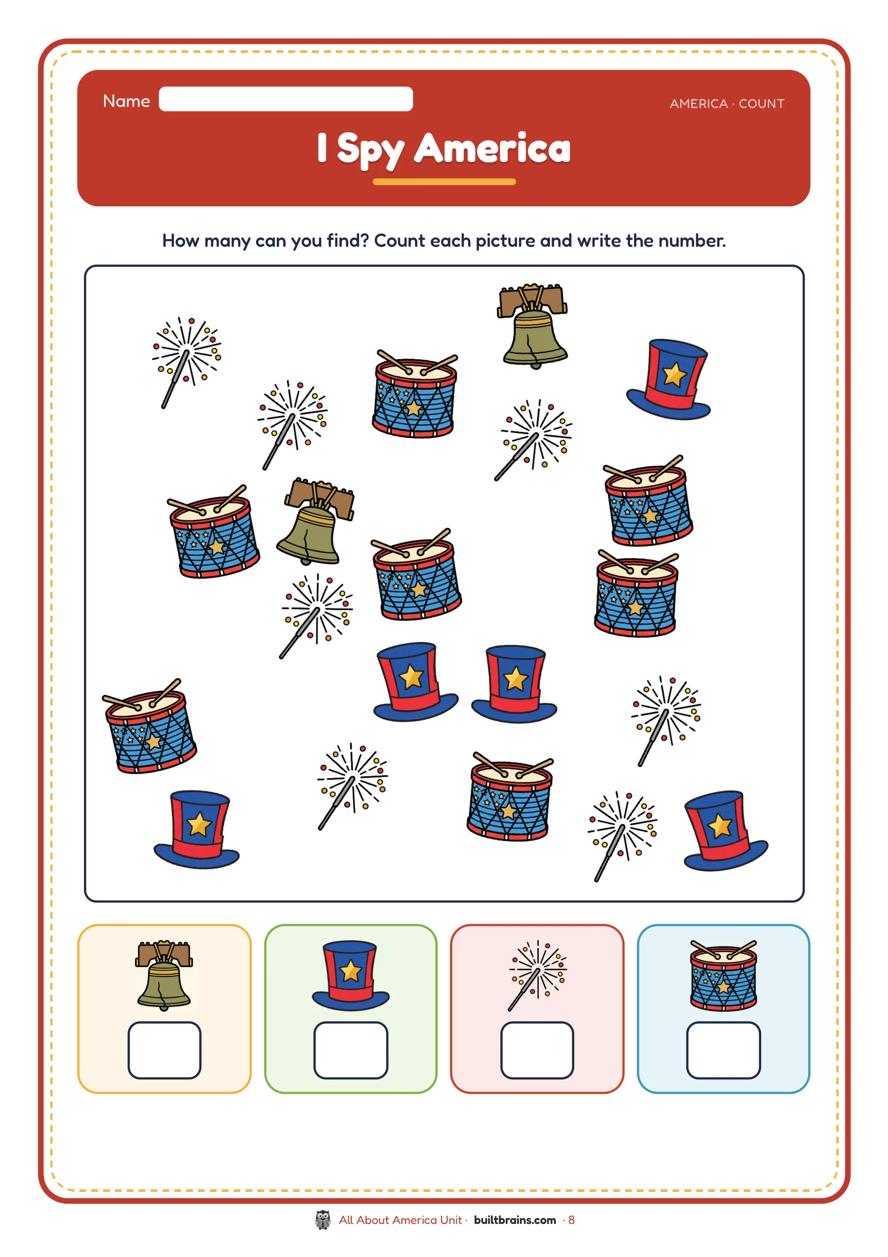 All About America Unit — page preview 3