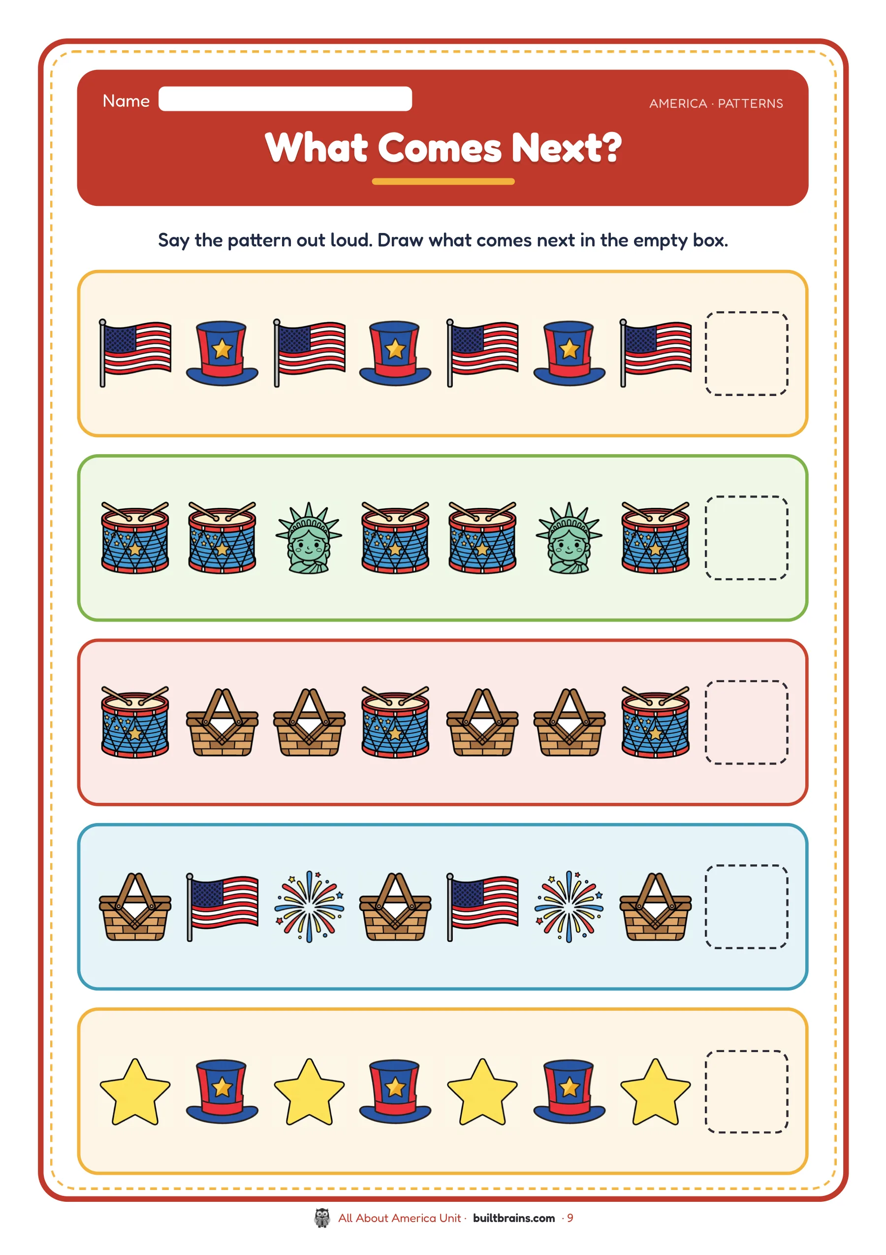 All About America Unit — page preview 4