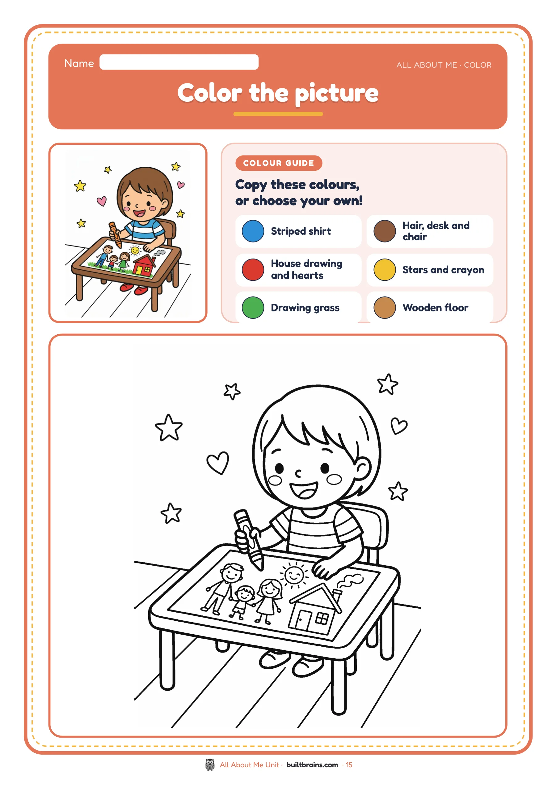 All About Me Unit — page preview 8