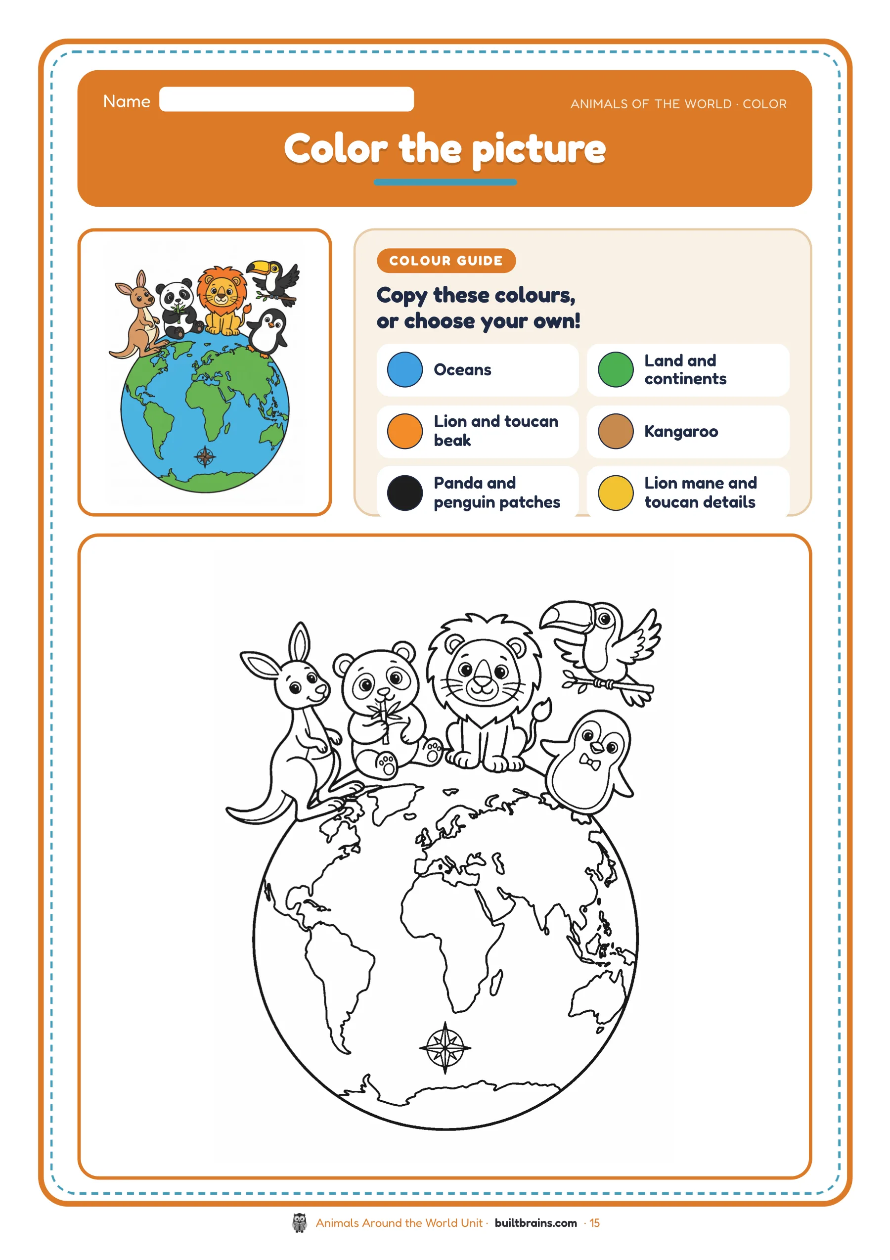 Animals Around the World Unit — page preview 8
