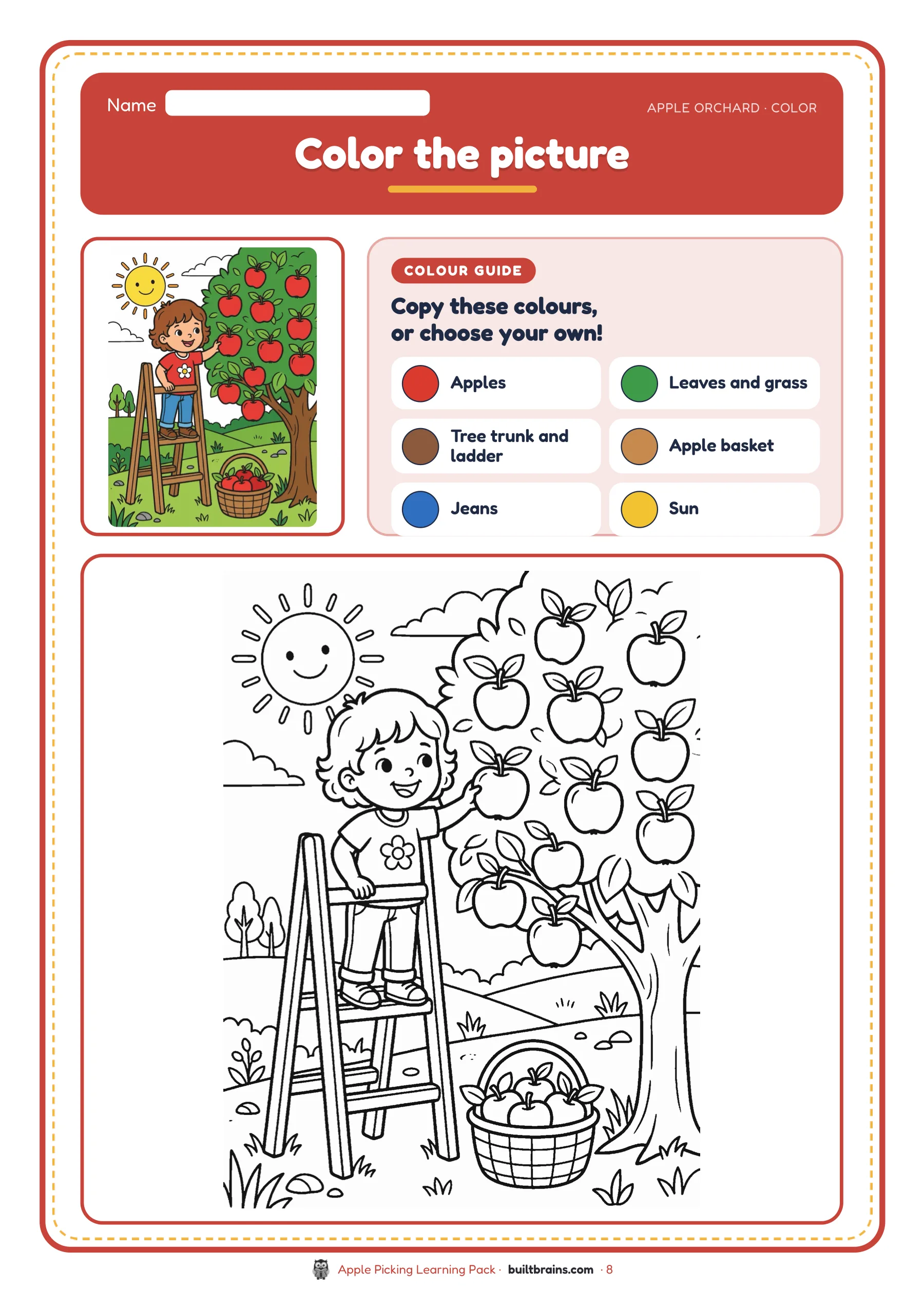 Apple Picking Learning Pack — page preview 3