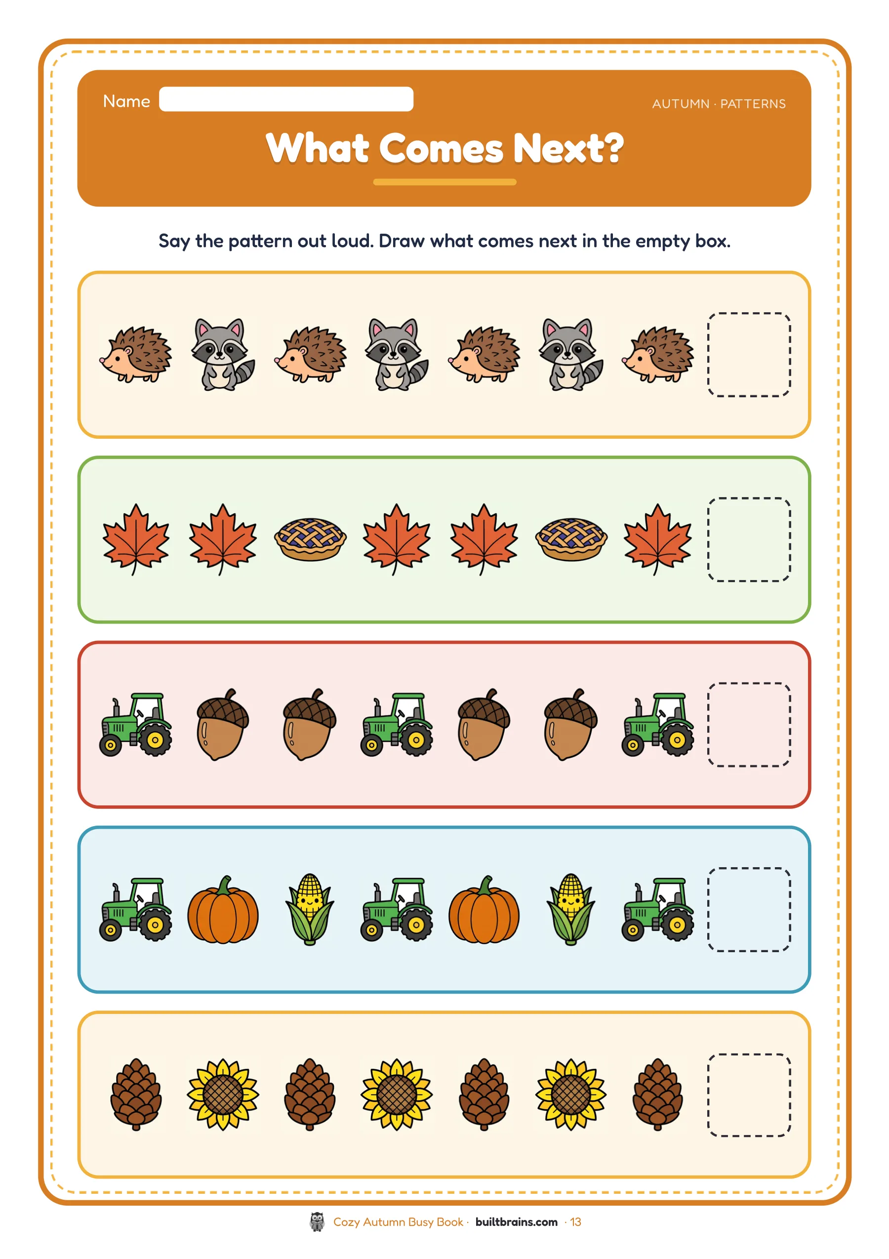 Cozy Autumn Busy Book — page preview 6