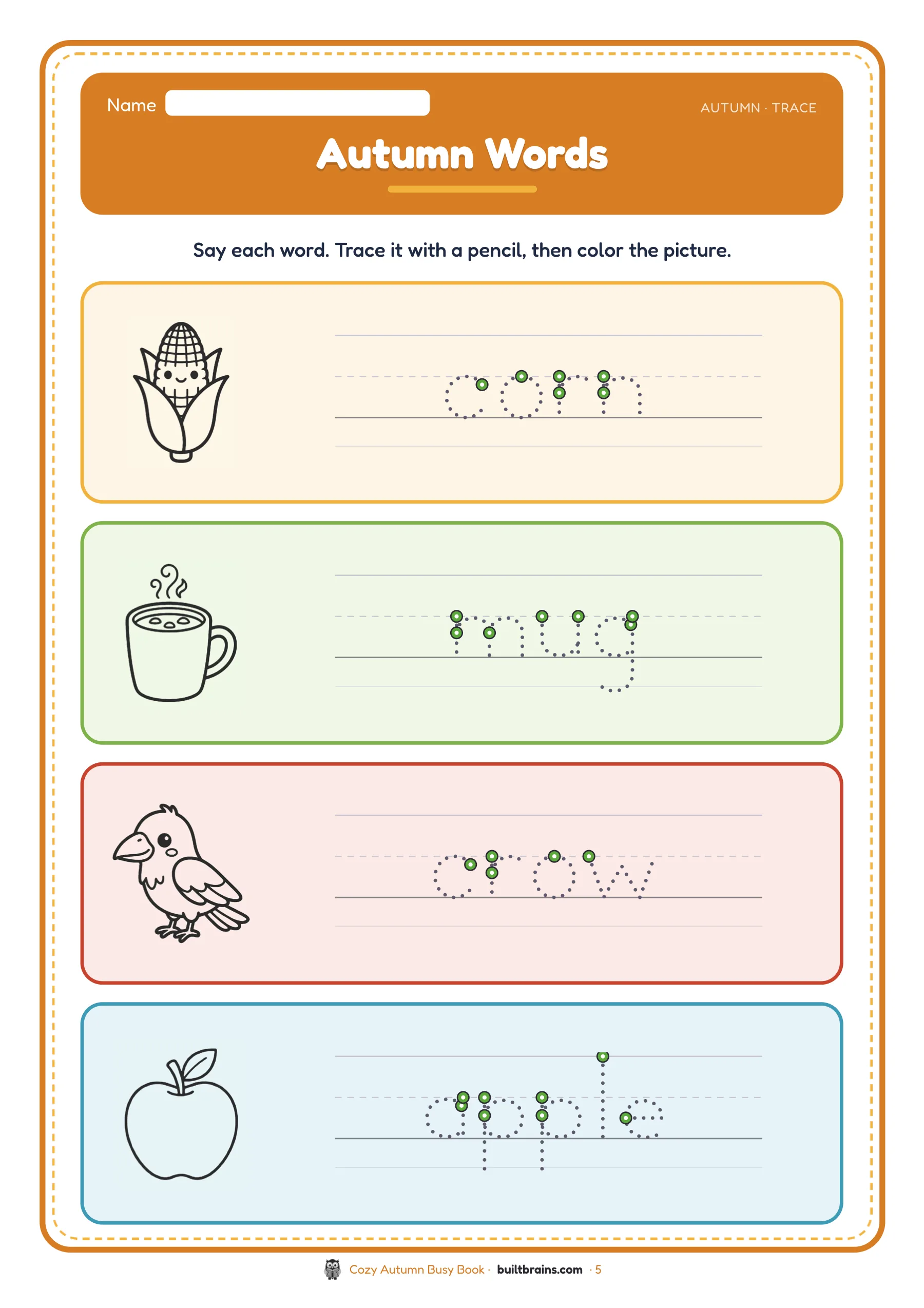 Cozy Autumn Busy Book — page preview 2