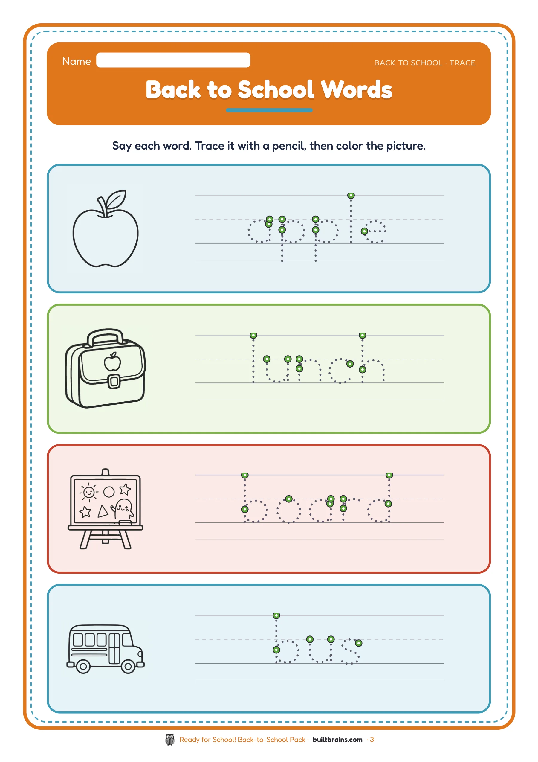 Ready for School! Back-to-School Pack — page preview 1