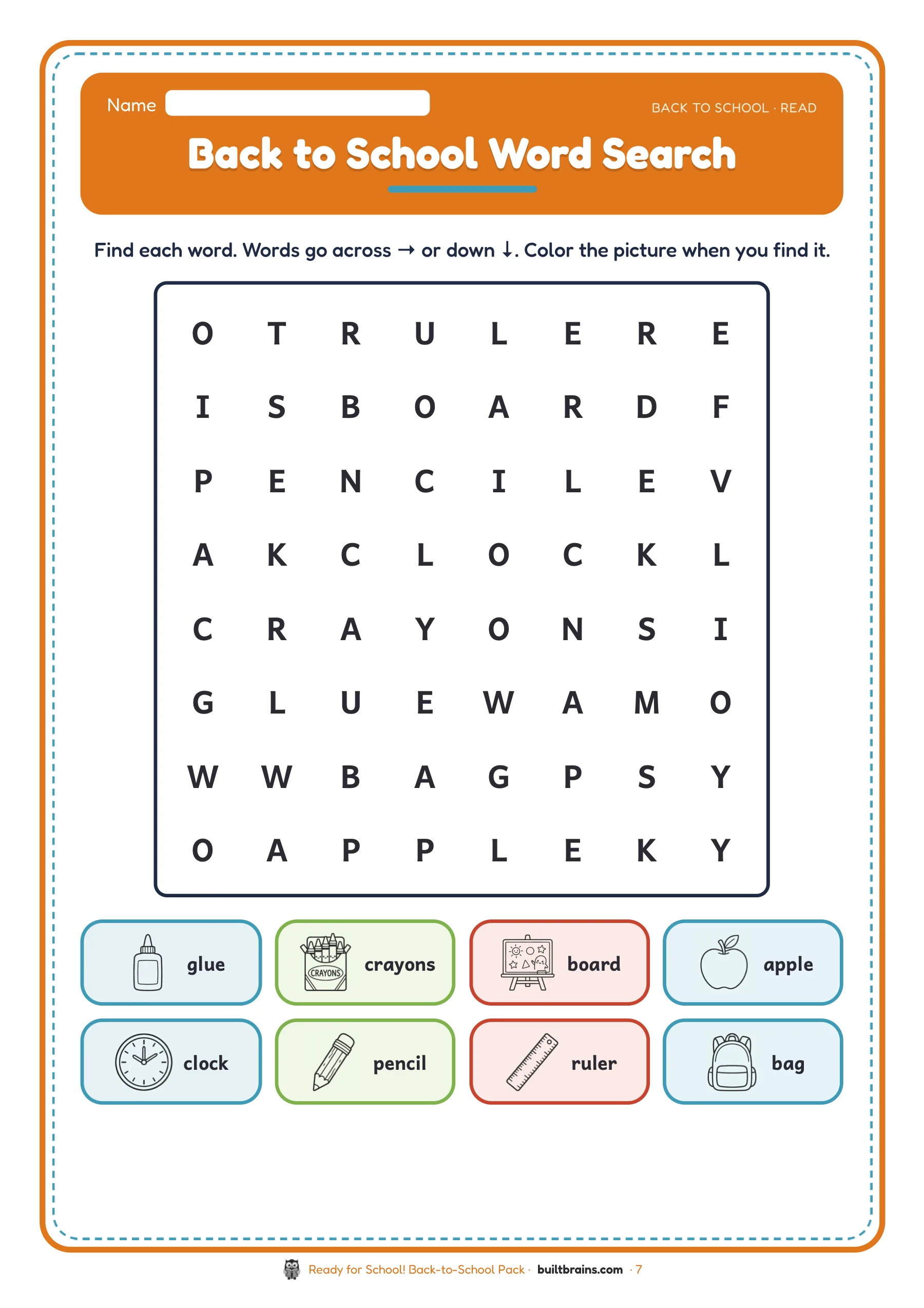 Ready for School! Back-to-School Pack — page preview 2
