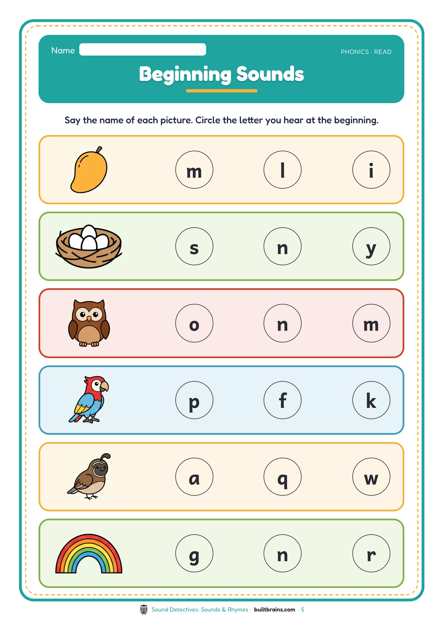Sound Detectives: Sounds & Rhymes — page preview 3