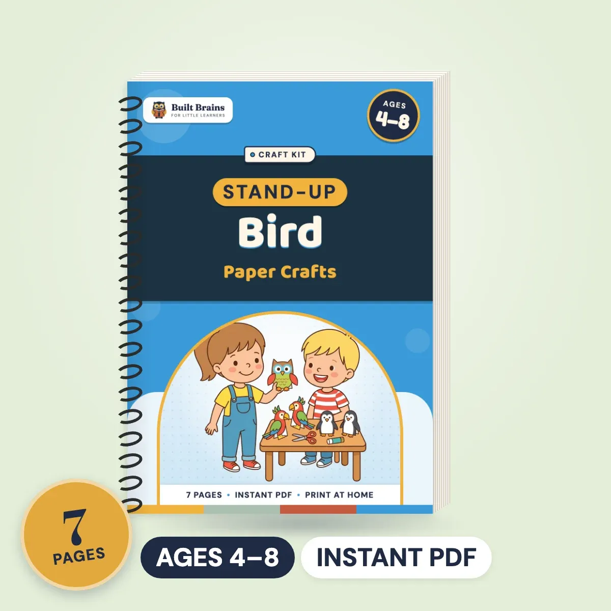 Stand-Up Bird Paper Crafts
