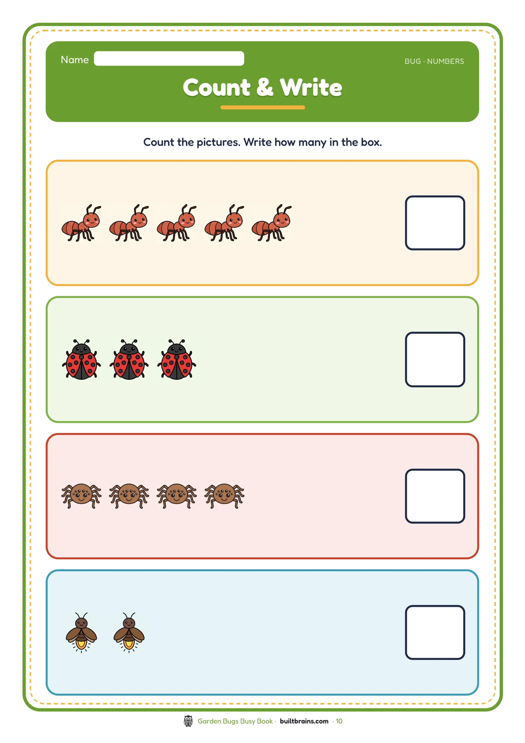 Garden Bugs Busy Book — page preview 5