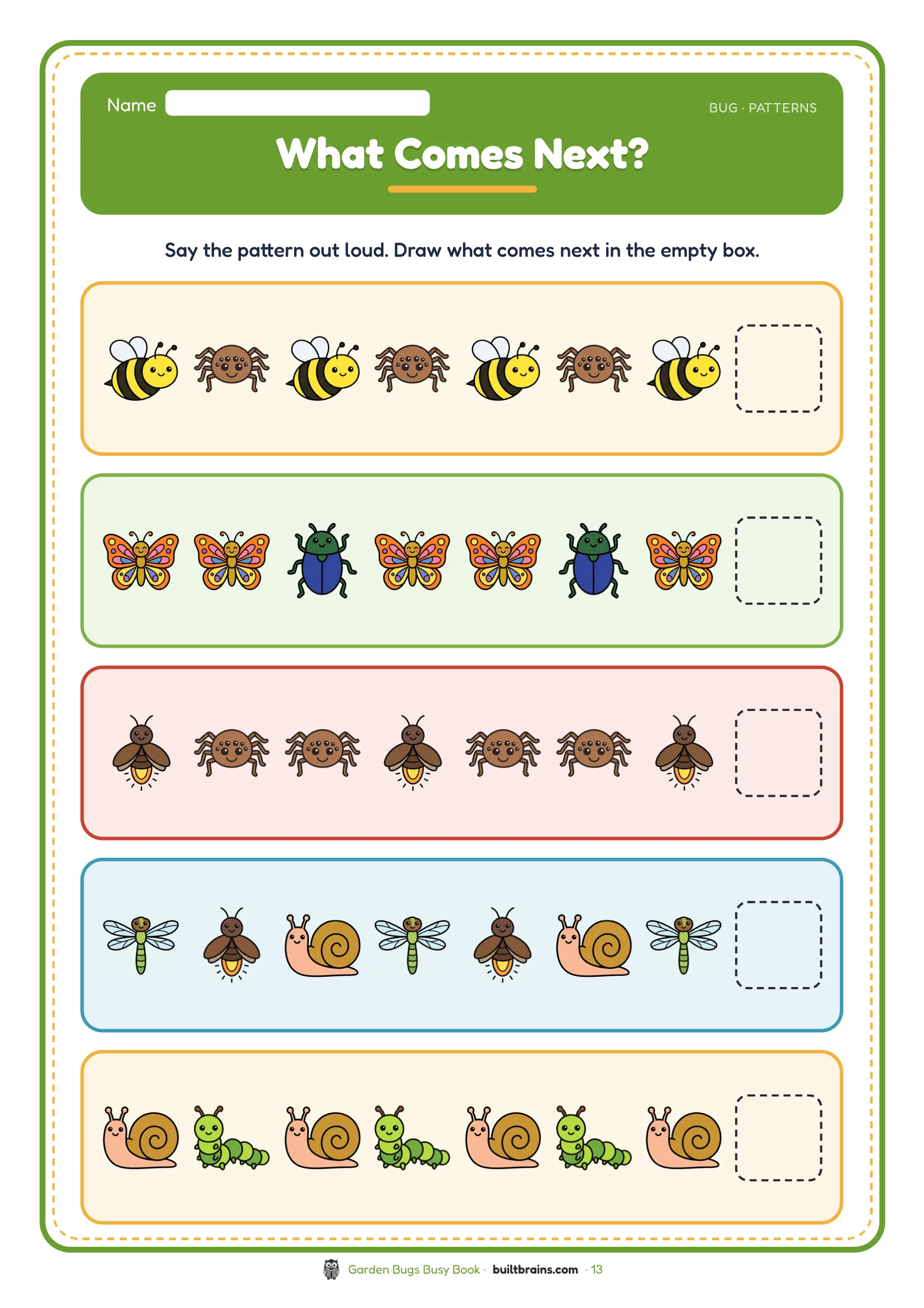 Garden Bugs Busy Book — page preview 6