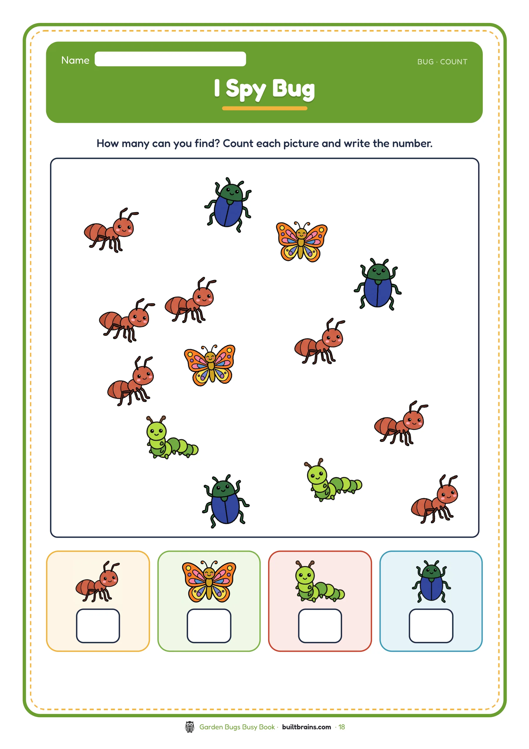 Garden Bugs Busy Book — page preview 7