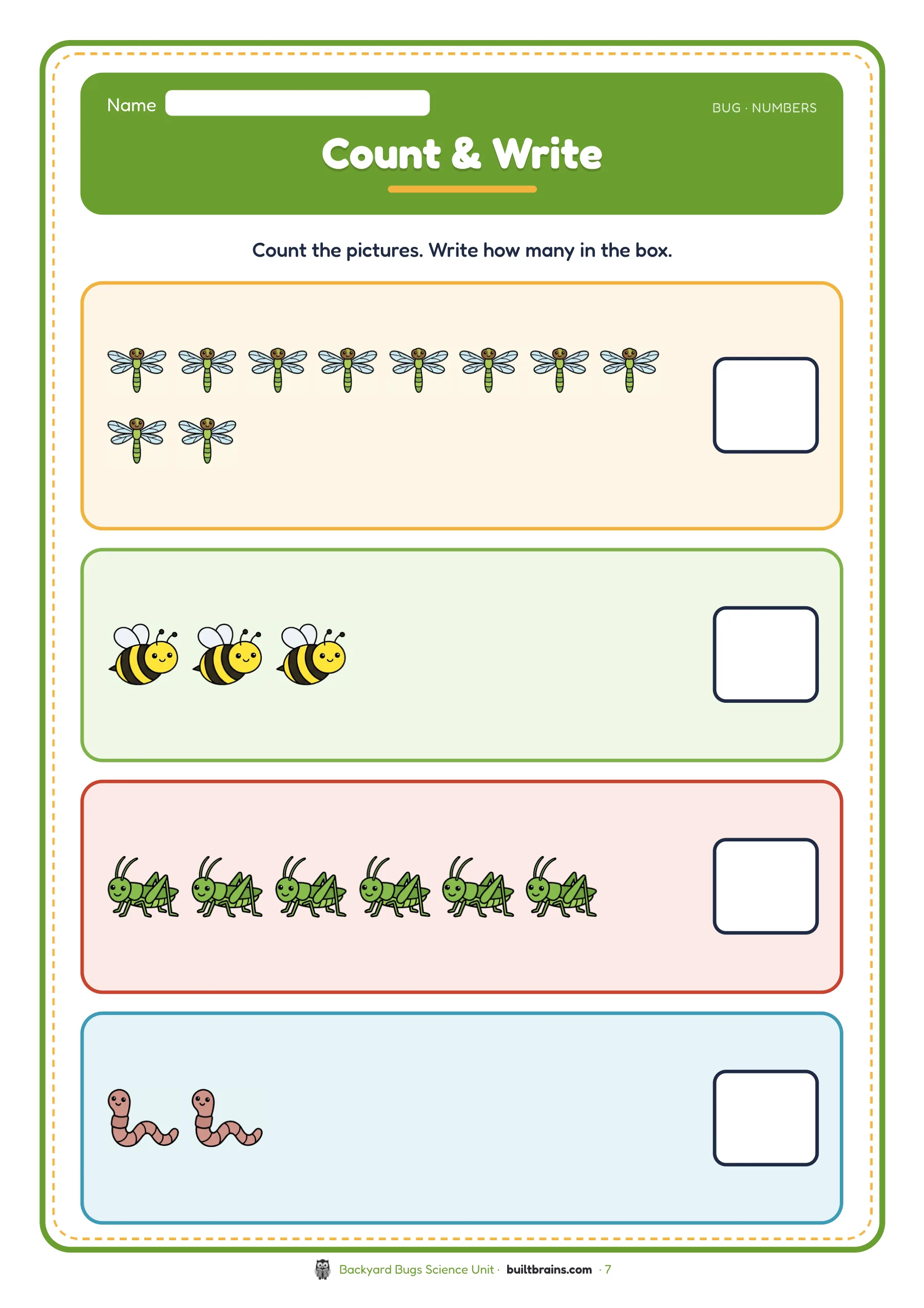 Backyard Bugs Science Unit — page preview 2