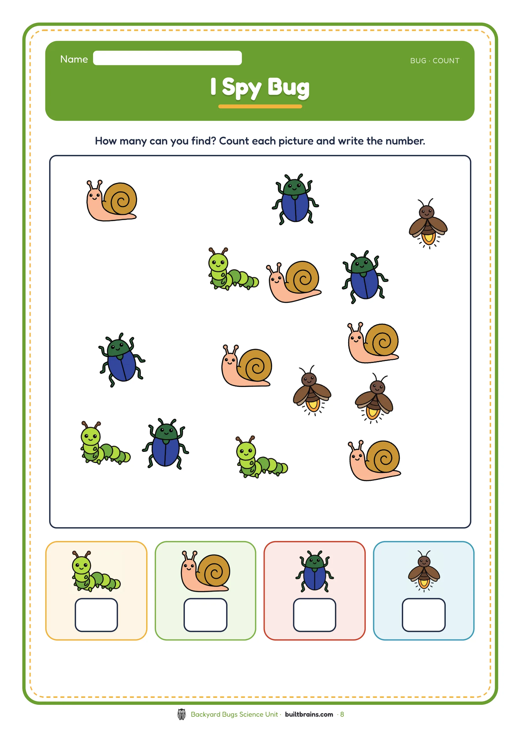 Backyard Bugs Science Unit — page preview 3