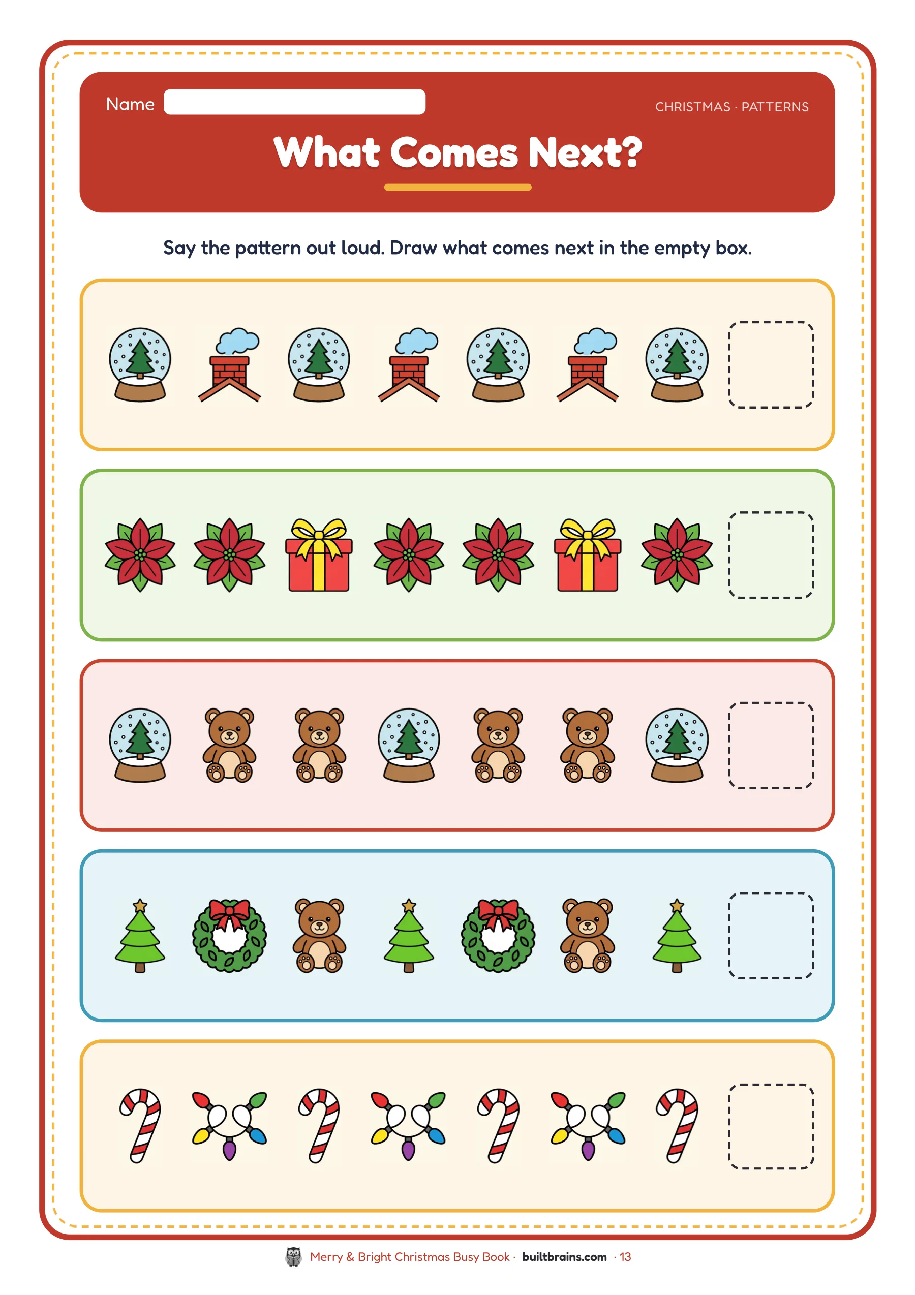 Merry & Bright Christmas Busy Book — page preview 6