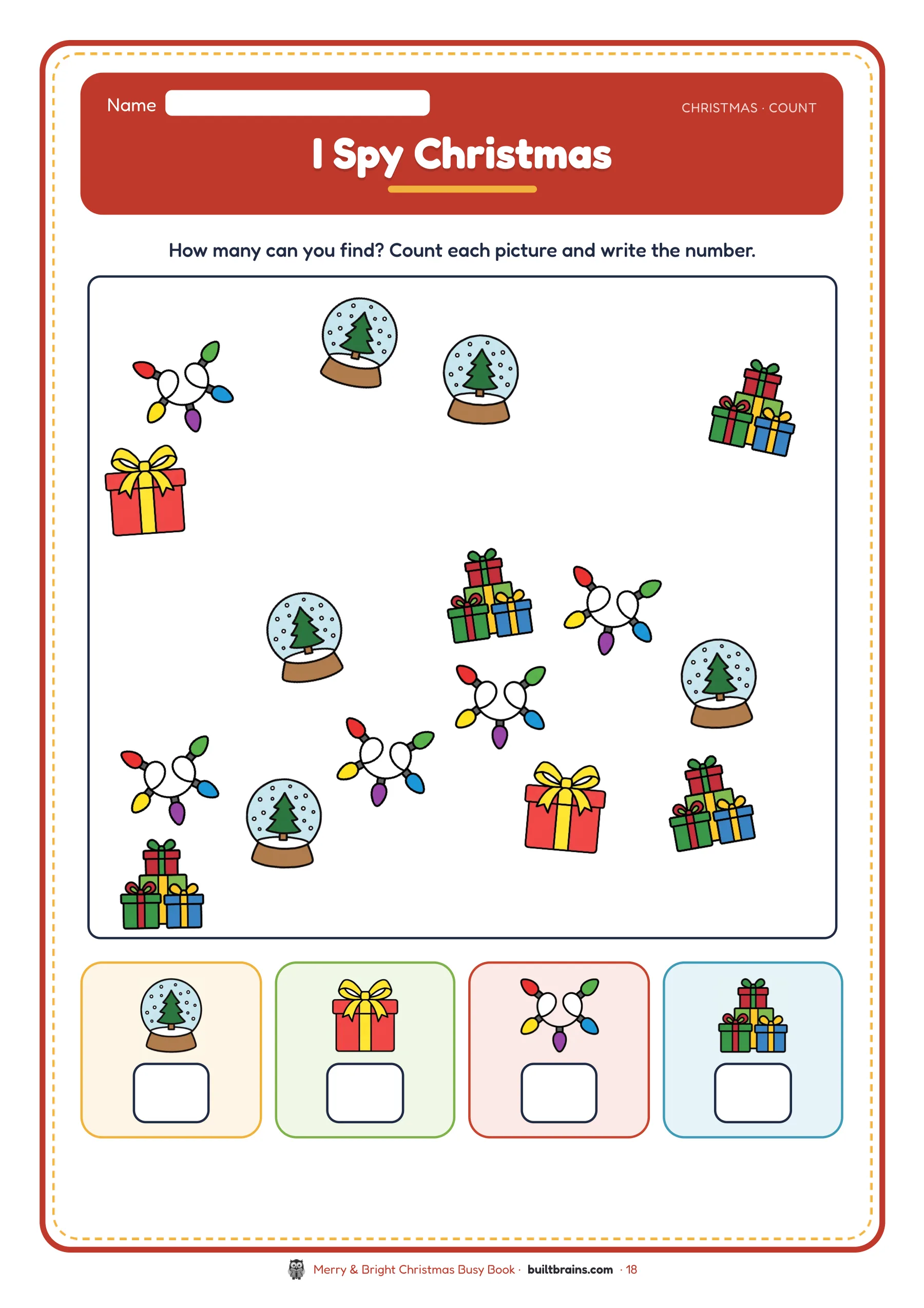 Merry & Bright Christmas Busy Book — page preview 7