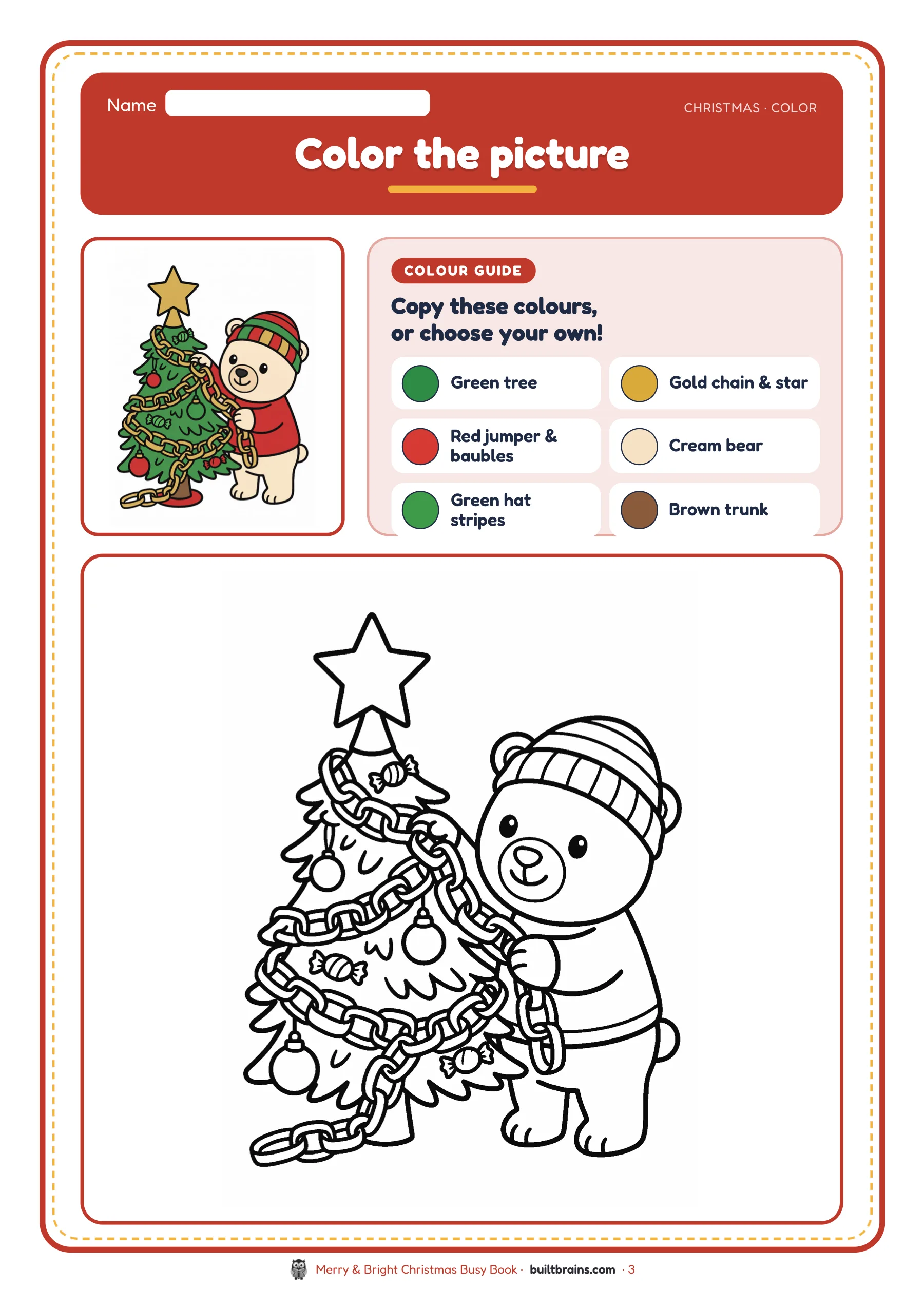 Merry & Bright Christmas Busy Book — page preview 1