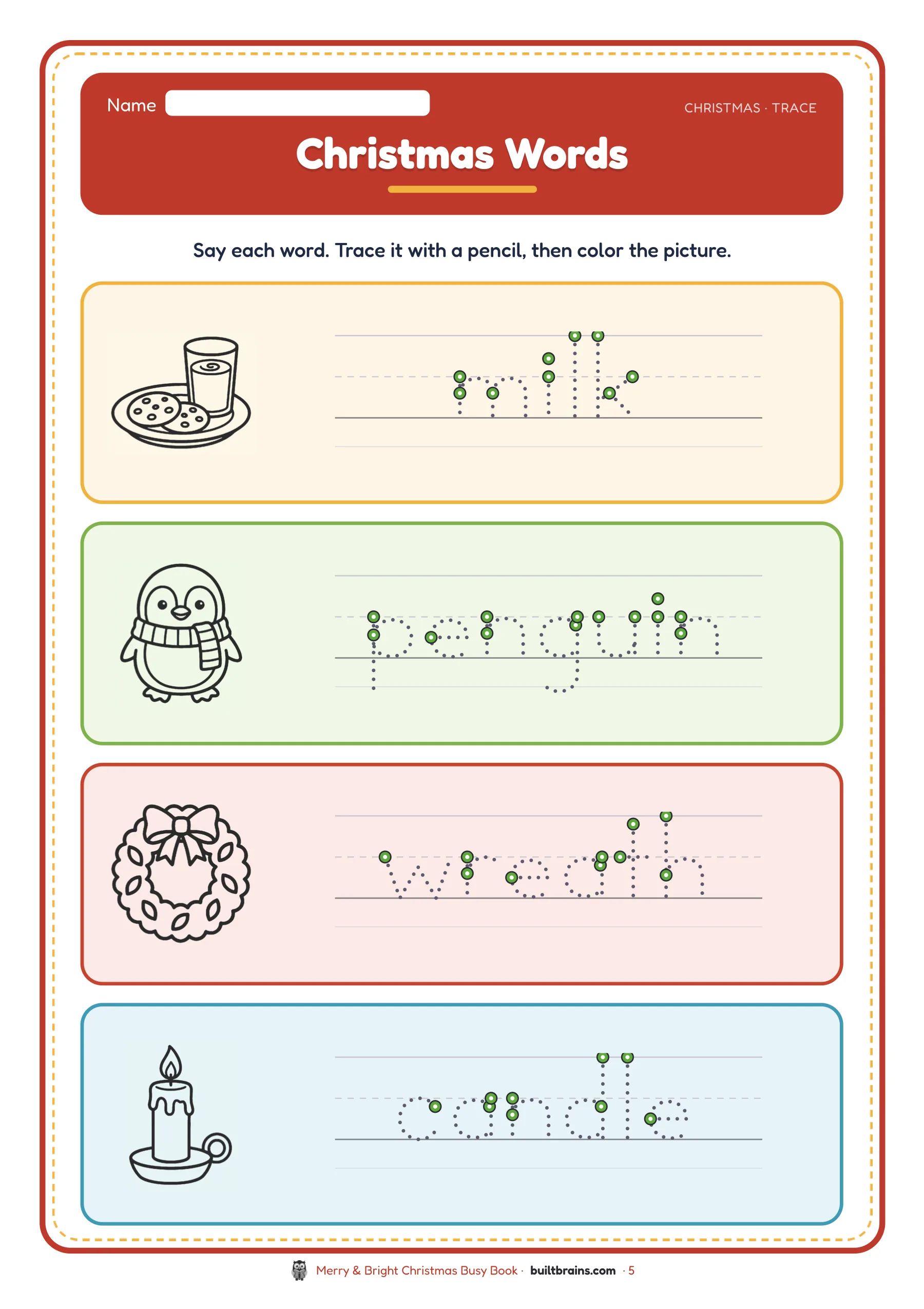 Merry & Bright Christmas Busy Book — page preview 2