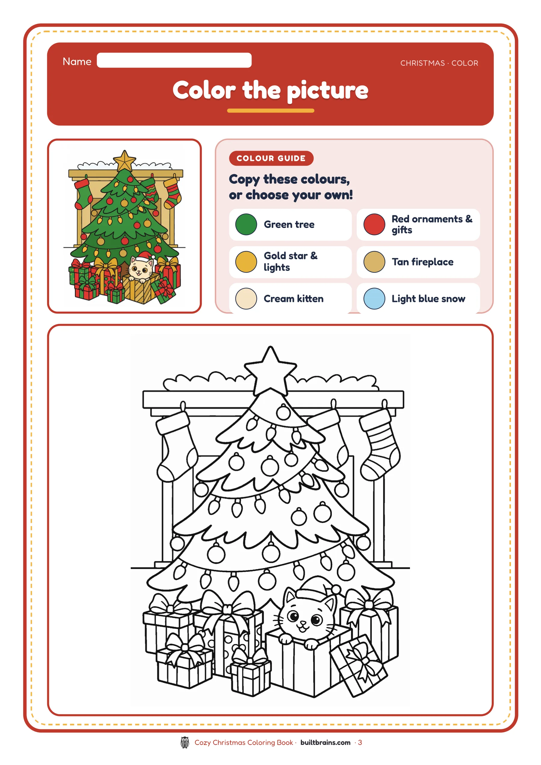 Cozy Christmas Coloring Book — page preview 1