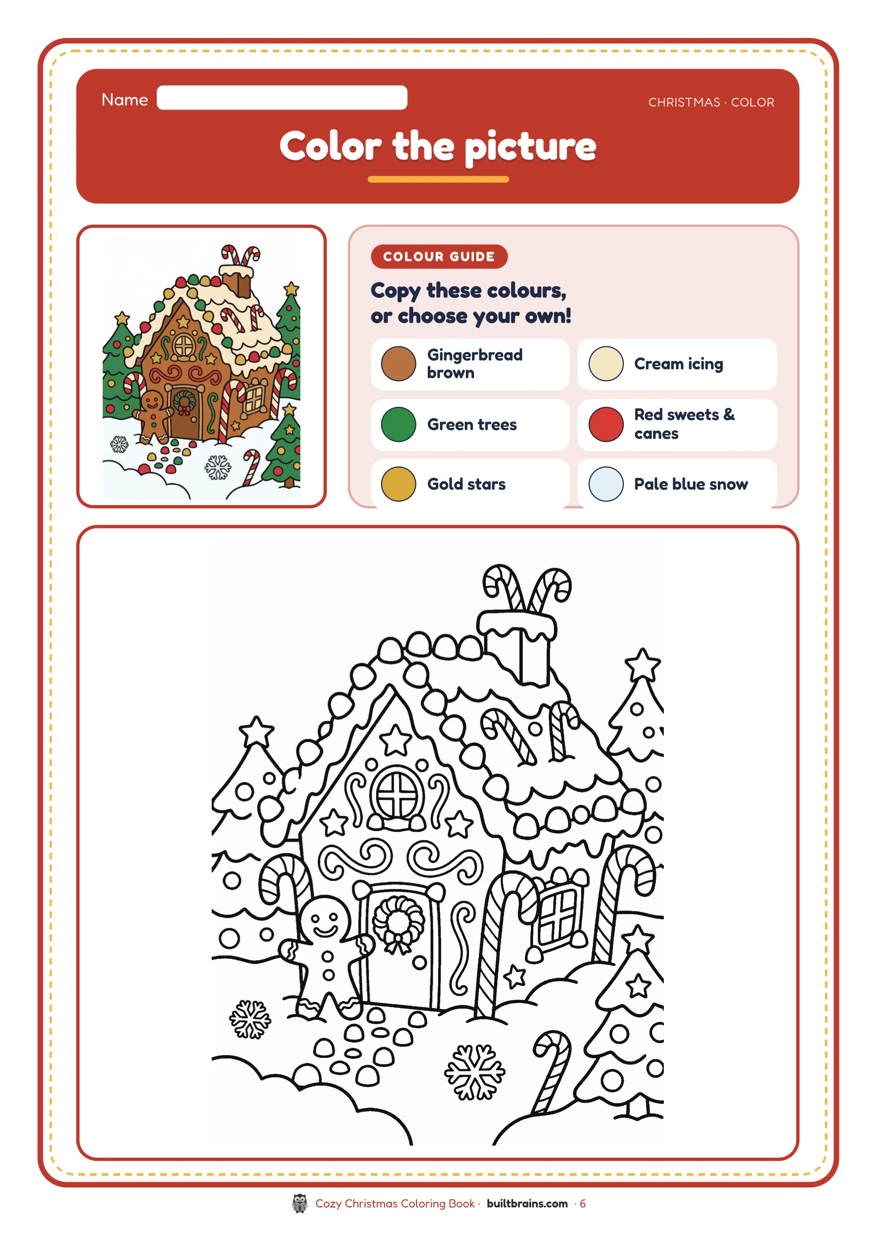 Cozy Christmas Coloring Book — page preview 3