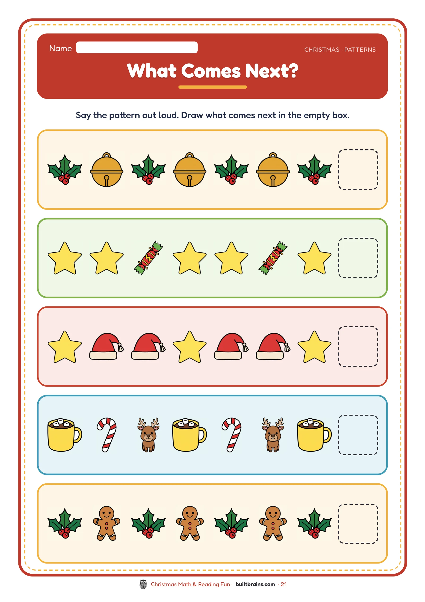 Christmas Math & Reading Fun — page preview 7