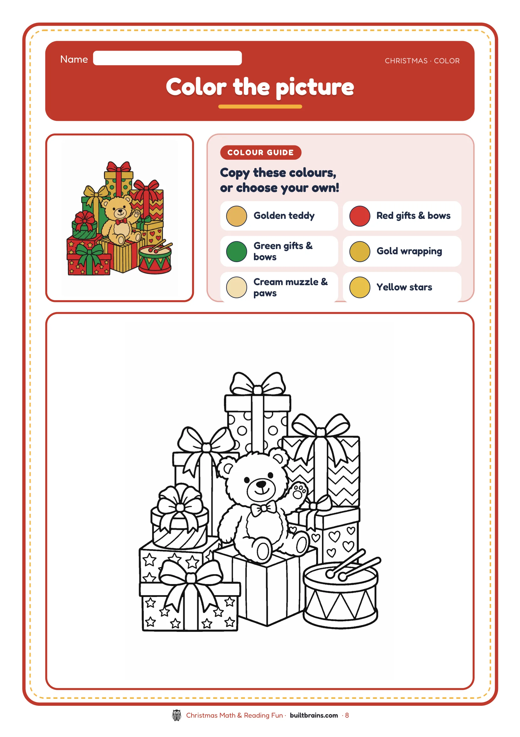 Christmas Math & Reading Fun — page preview 3