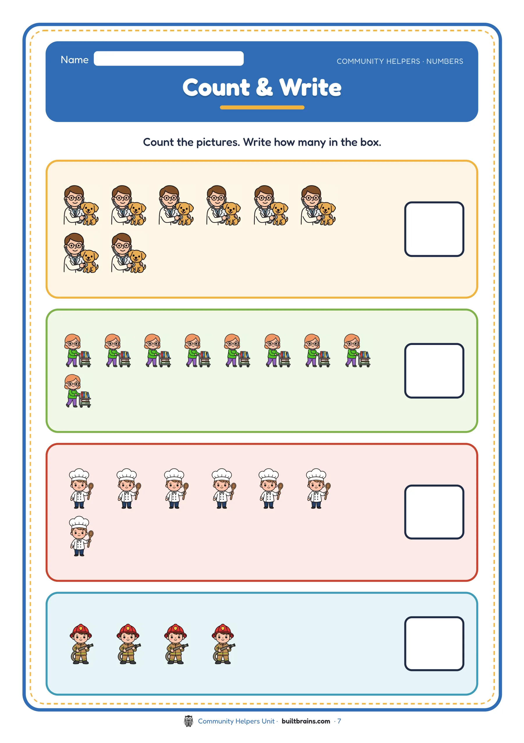 Community Helpers Unit — page preview 2
