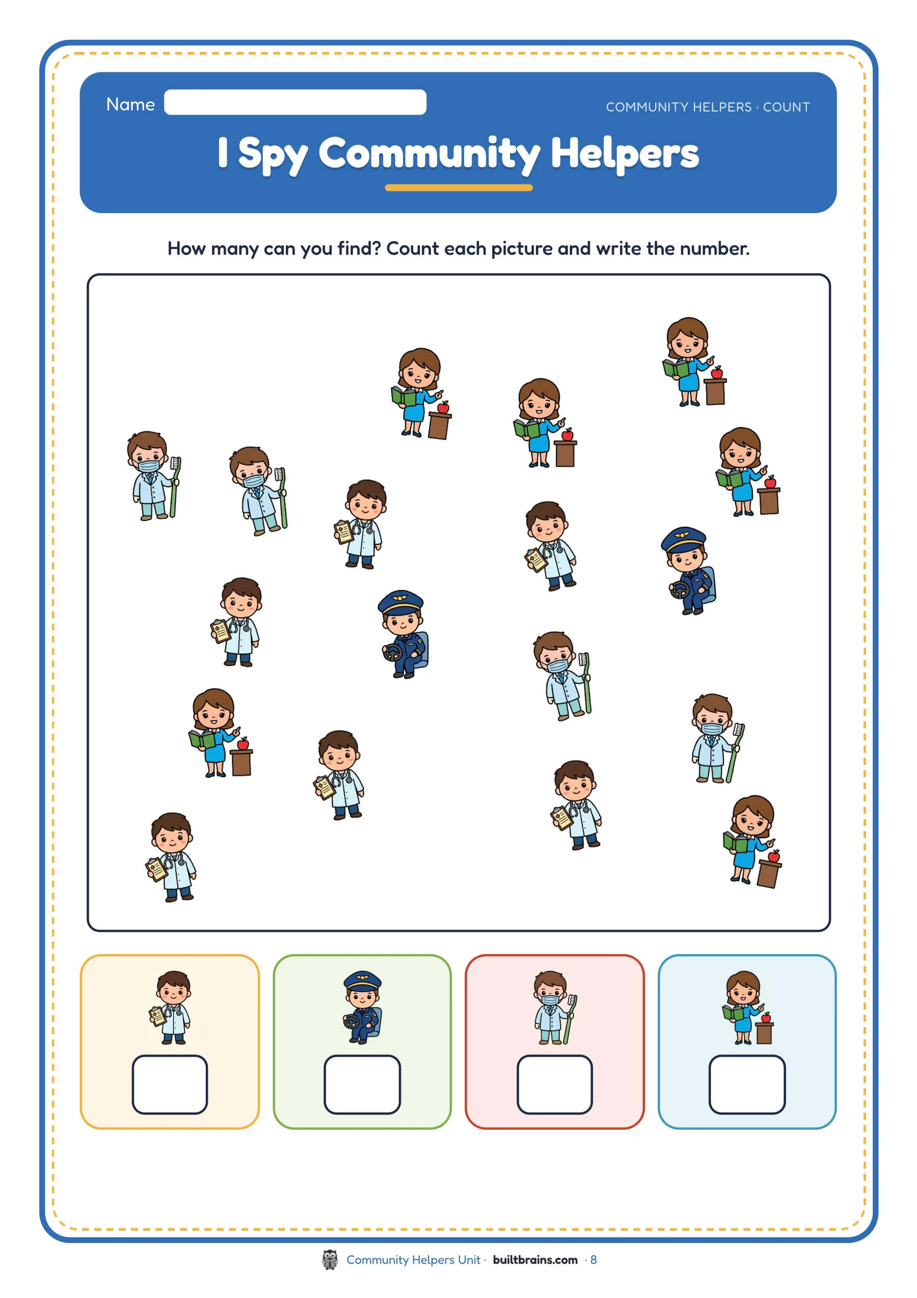 Community Helpers Unit — page preview 3