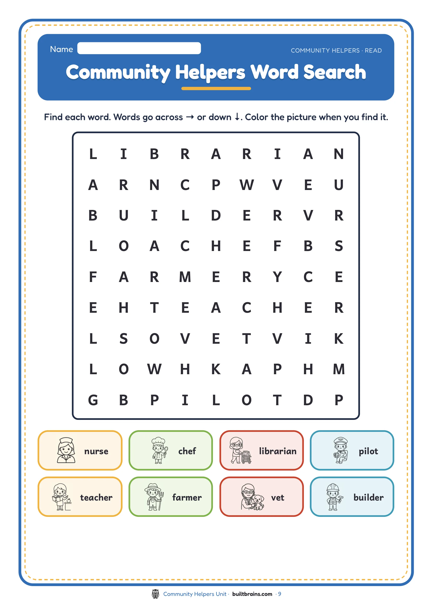 Community Helpers Unit — page preview 4