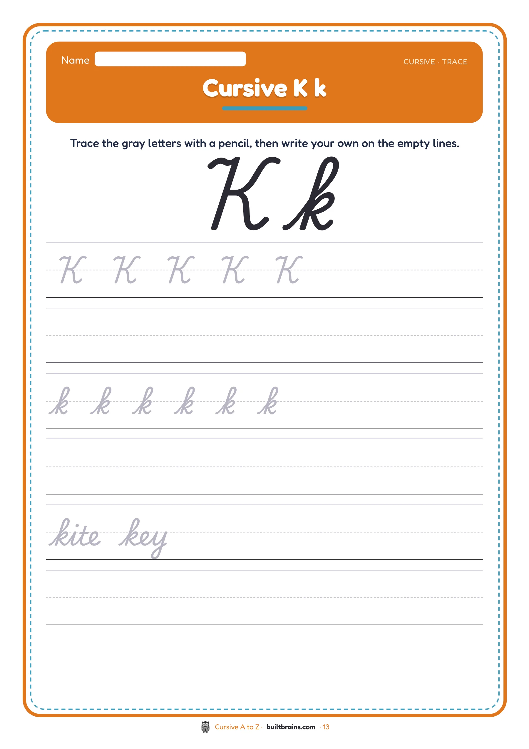 Cursive A to Z — page preview 5