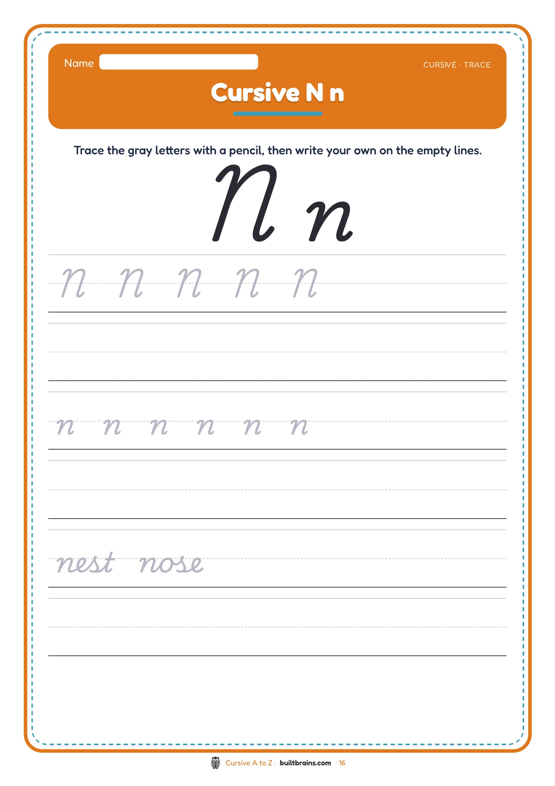 Cursive A to Z — page preview 6