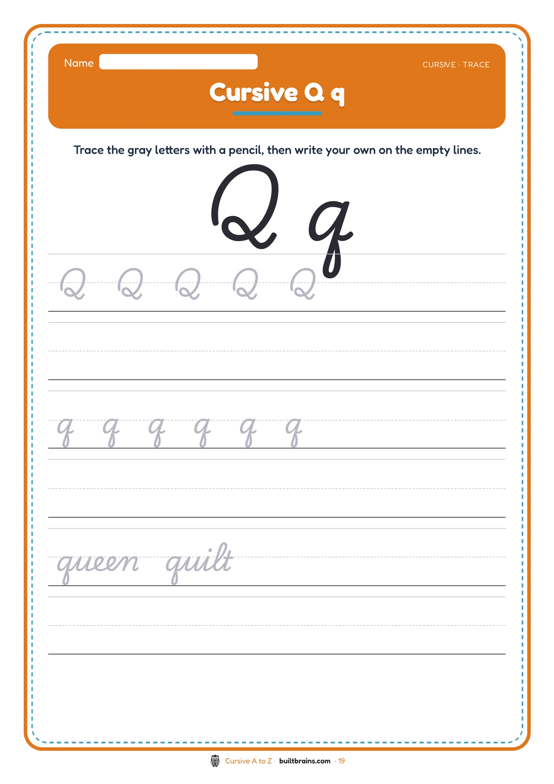 Cursive A to Z — page preview 7