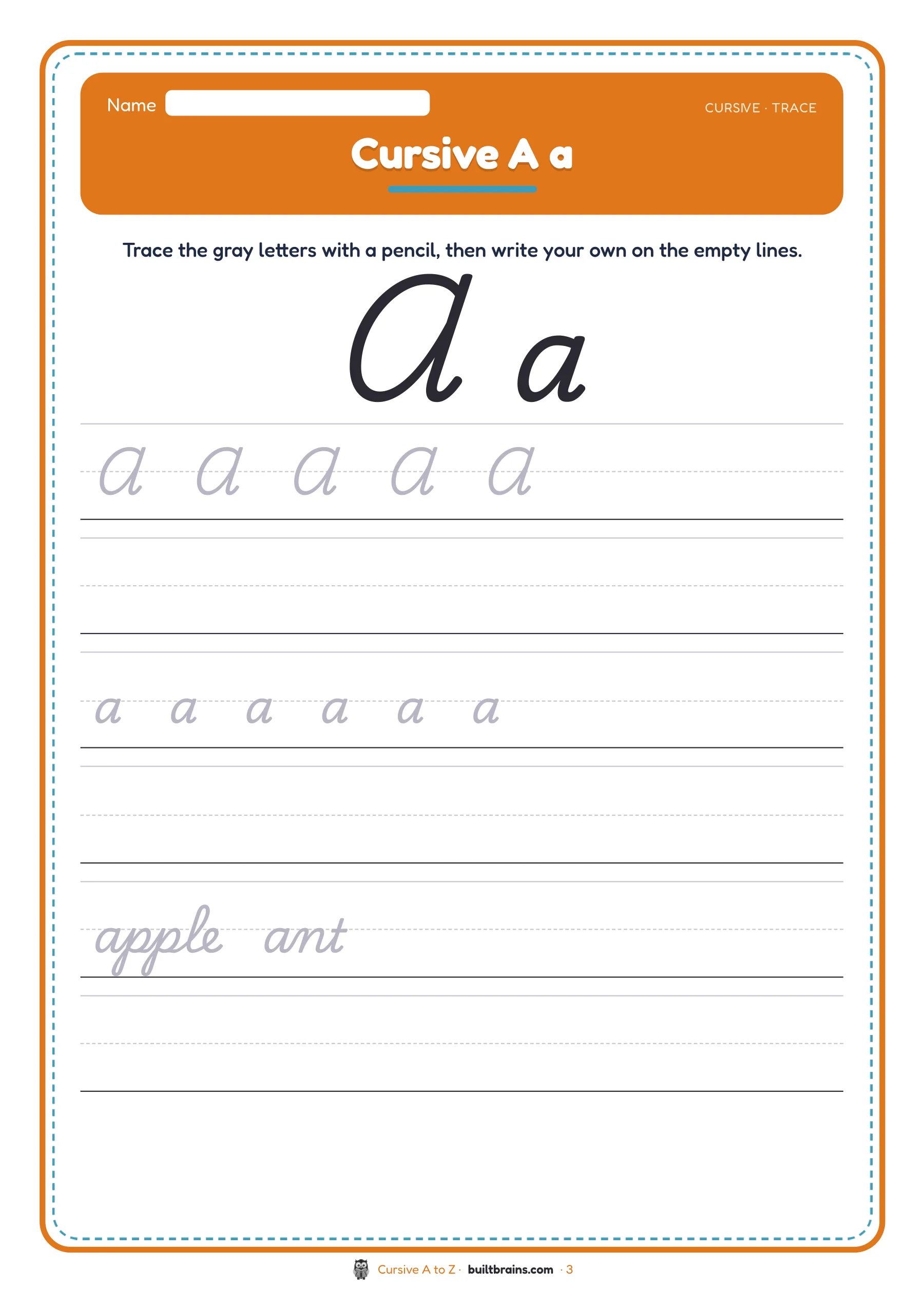 Cursive A to Z — page preview 1