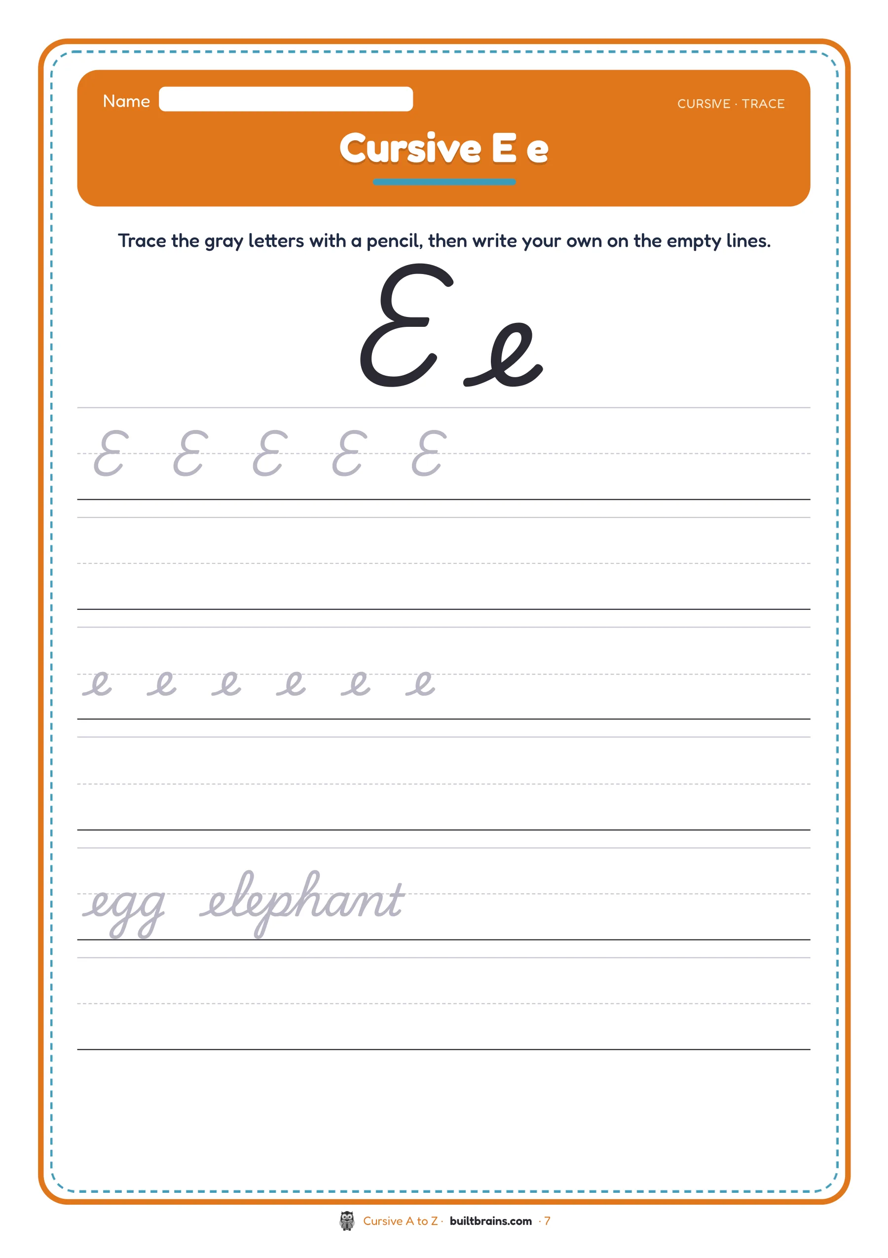 Cursive A to Z — page preview 3