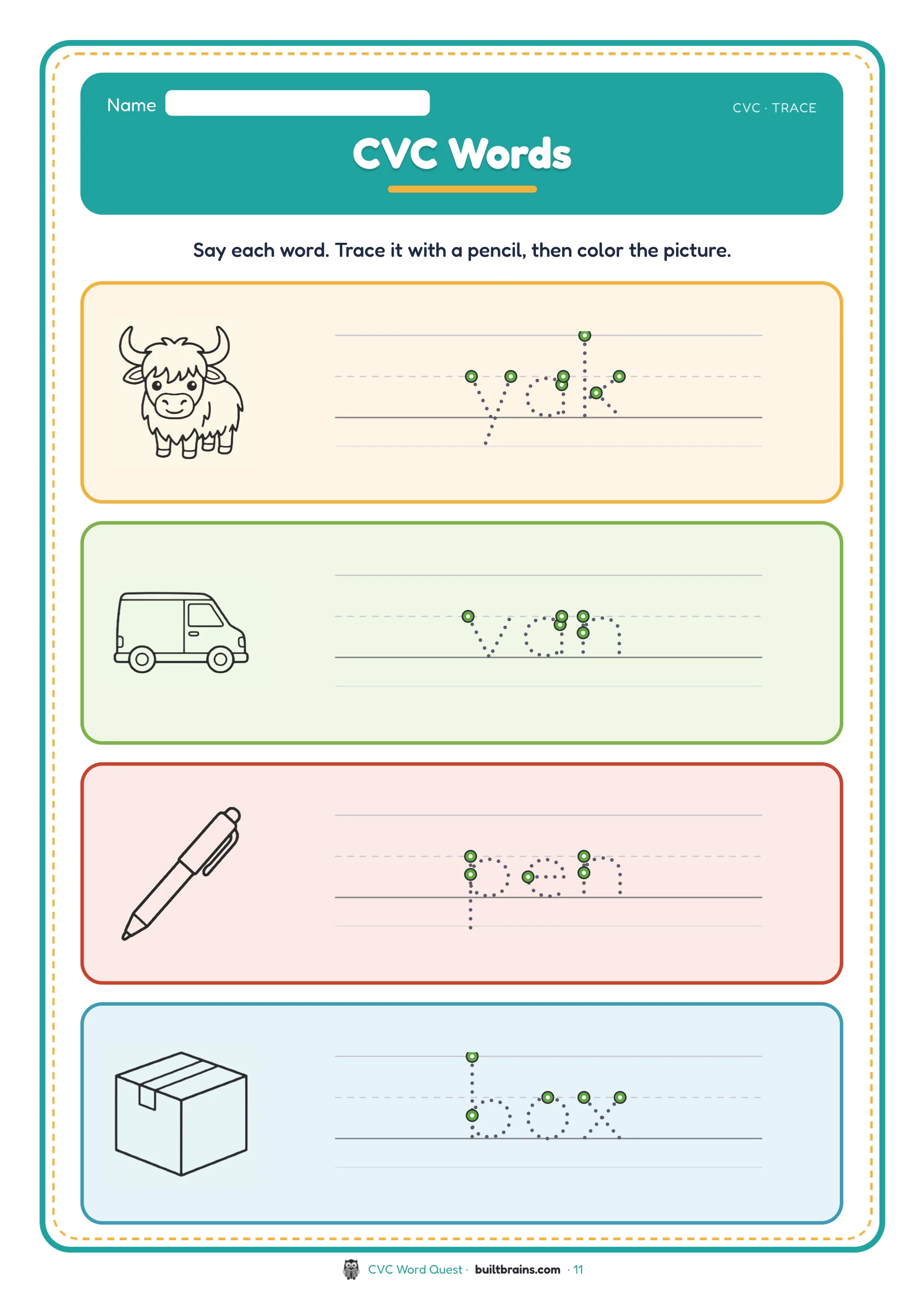 CVC Word Quest — page preview 6