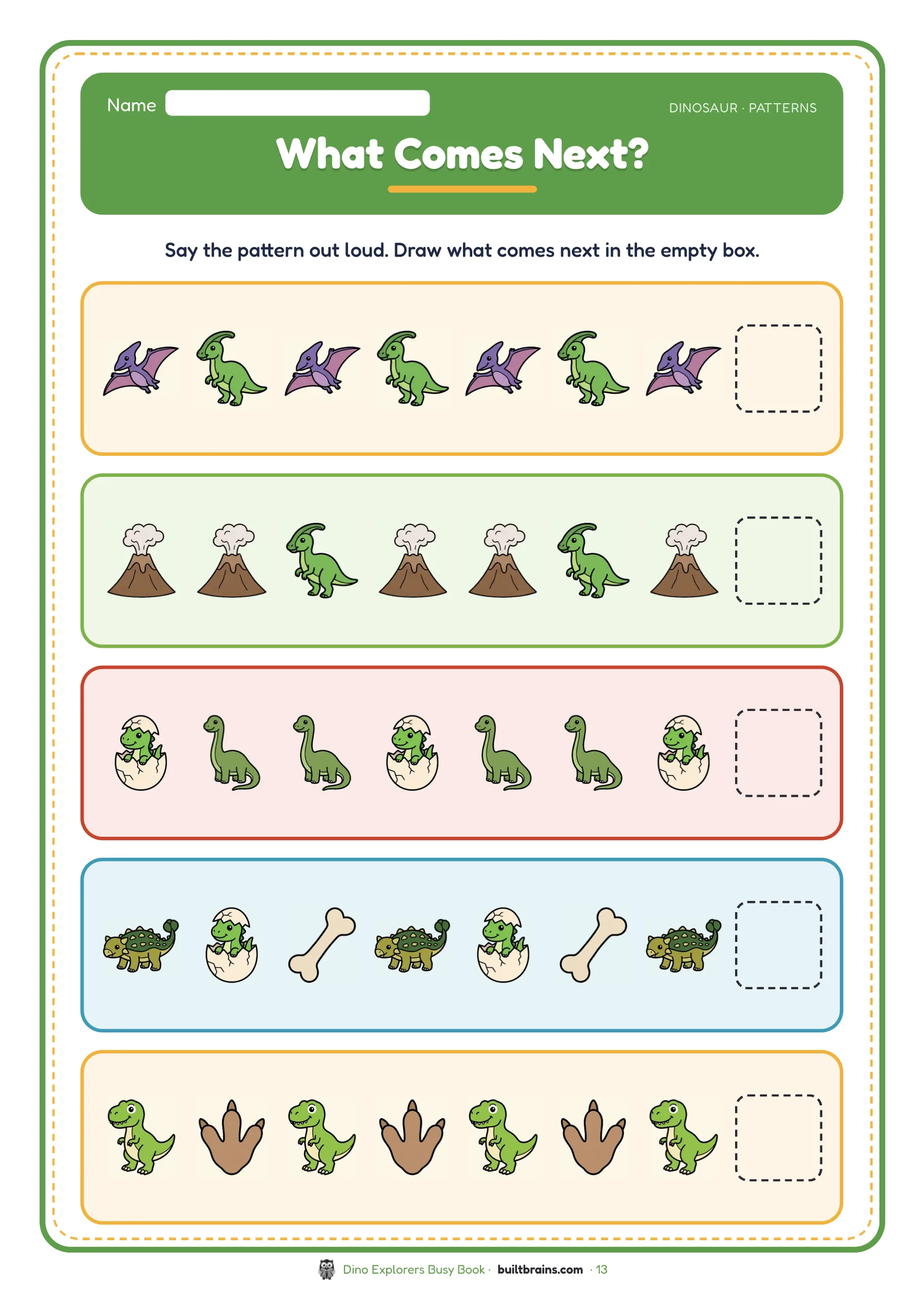 Dino Explorers Busy Book — page preview 6