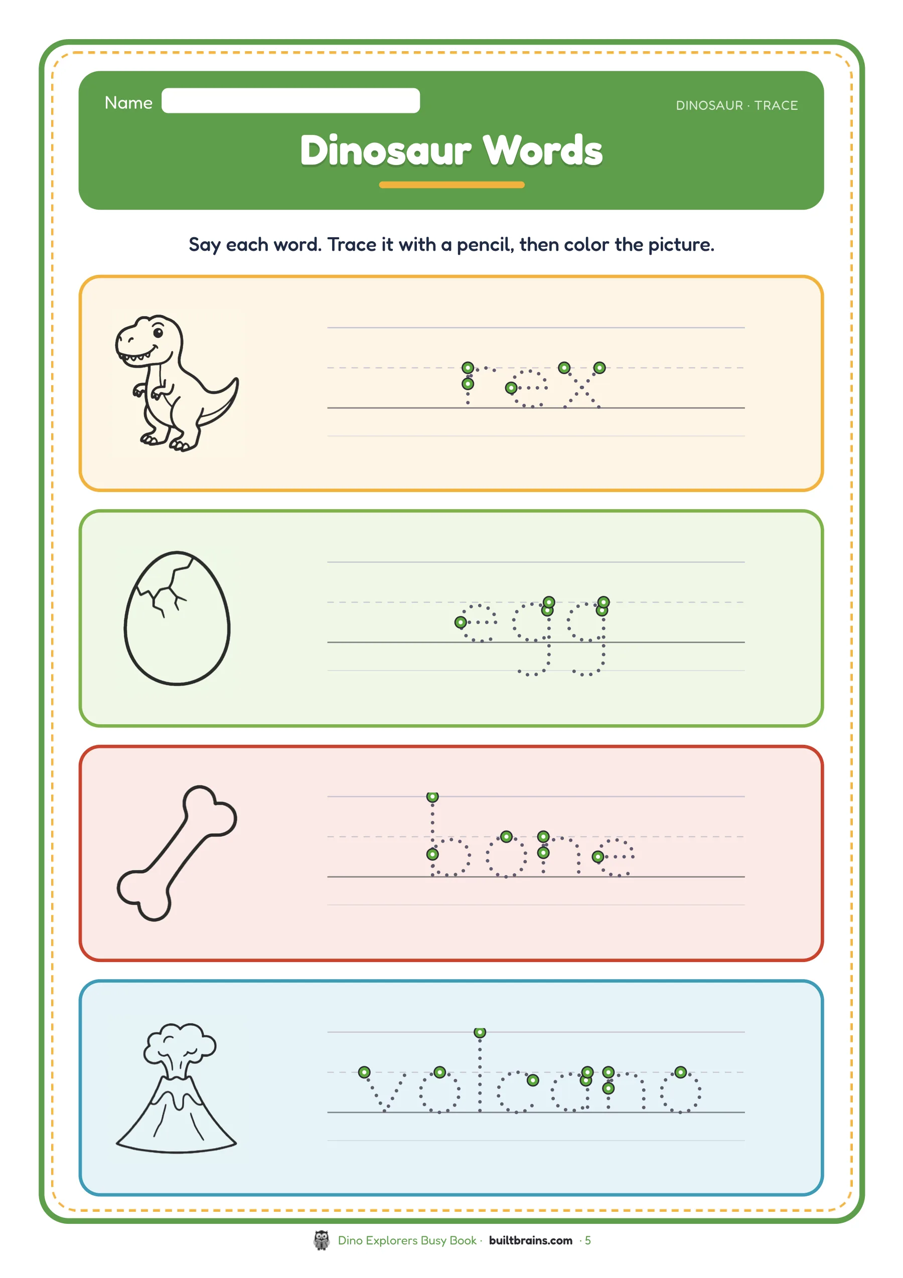 Dino Explorers Busy Book — page preview 2