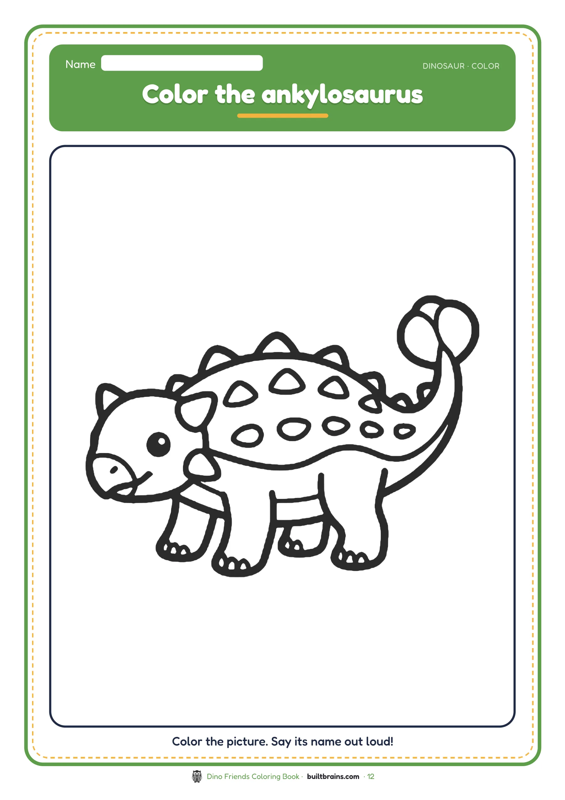 Dino Friends Coloring Book — page preview 7