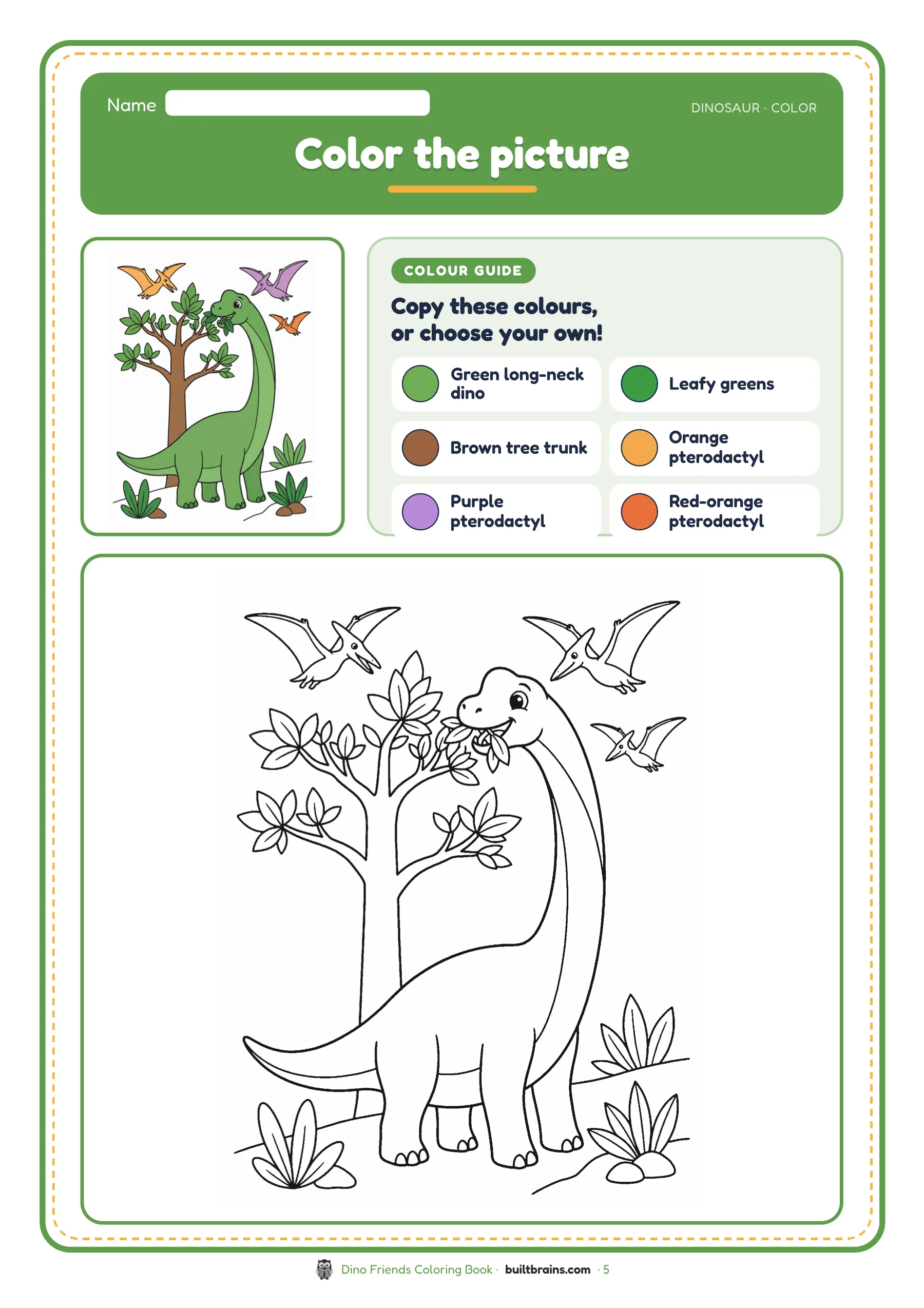 Dino Friends Coloring Book — page preview 3