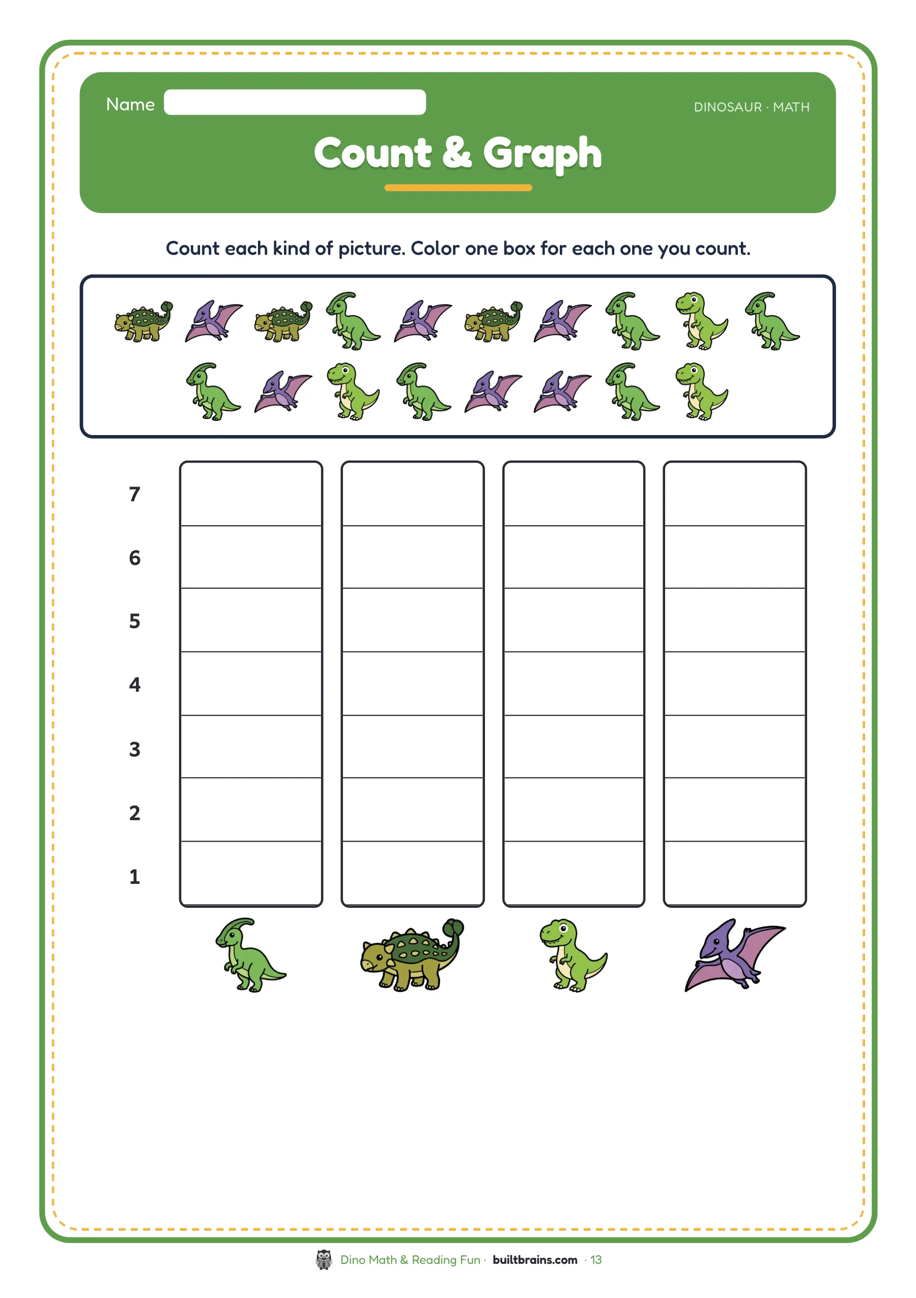 Dino Math & Reading Fun — page preview 6